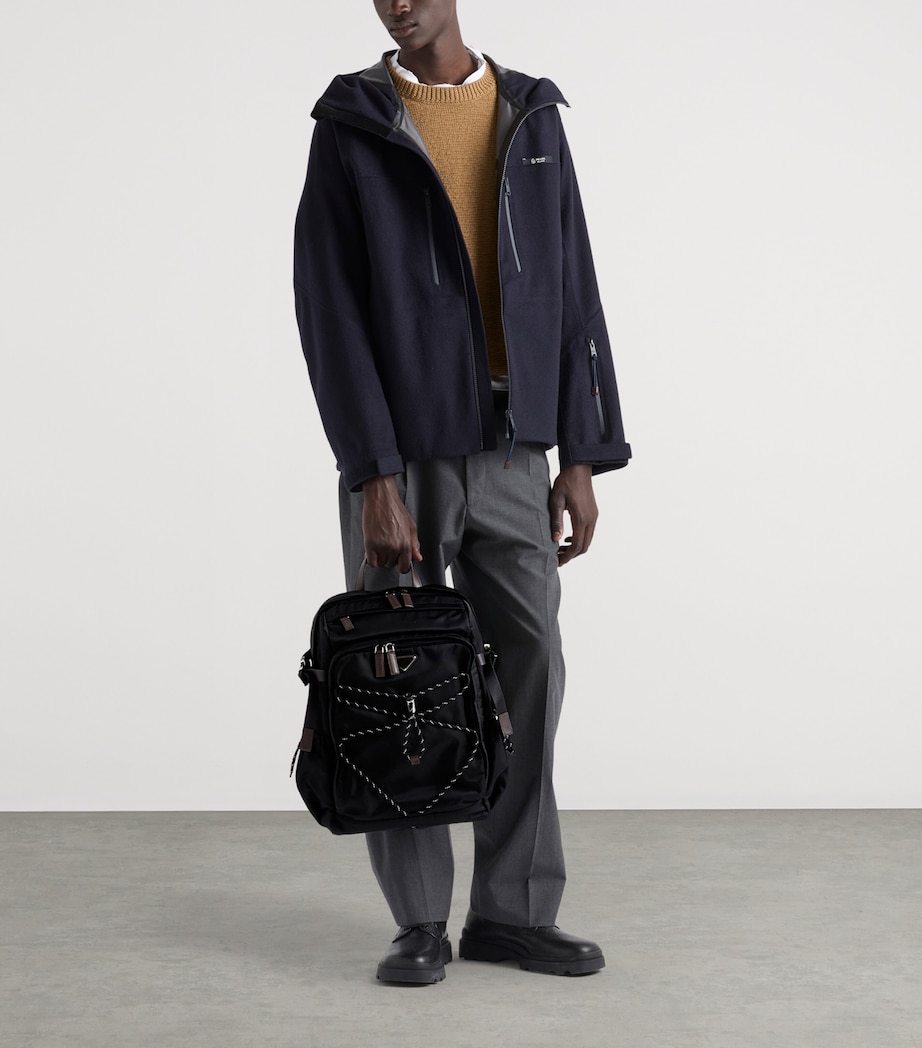 Prada Re-Nylon and Leather Drawstring Backpack Image 2