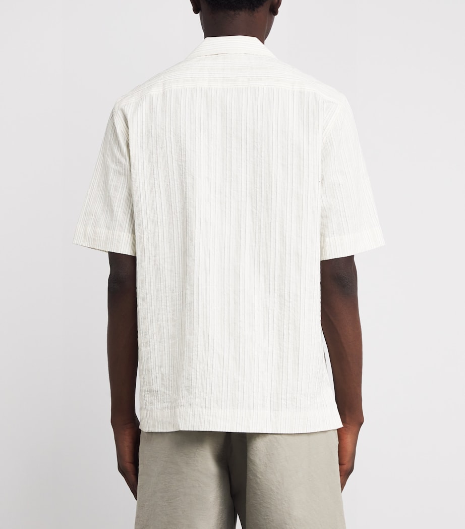 Cotton-Linen Stripe Shirt 02_OFF WHITE Image 4