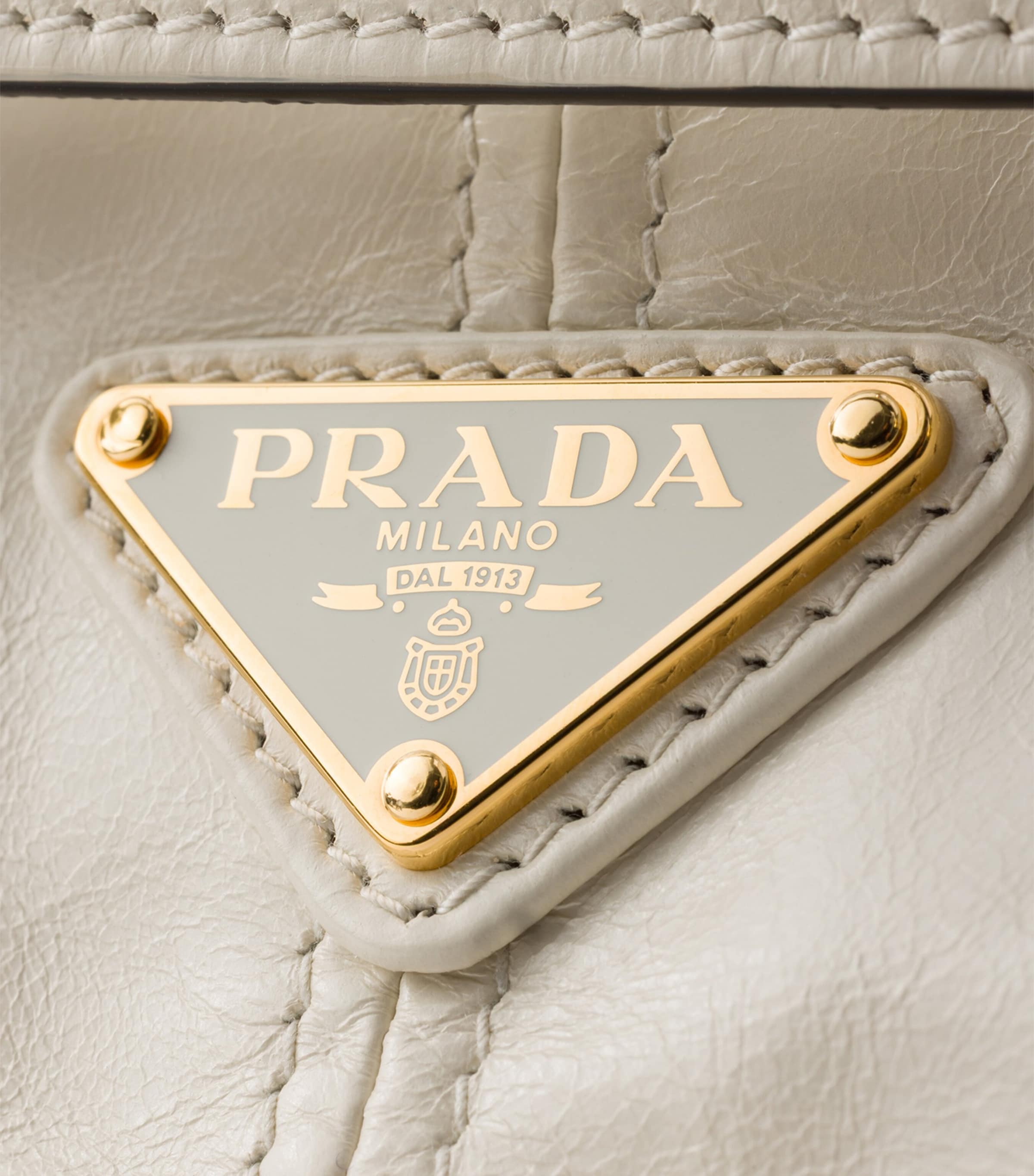 Prada Mini Leather Bonnie Shoulder Bag White Image 6