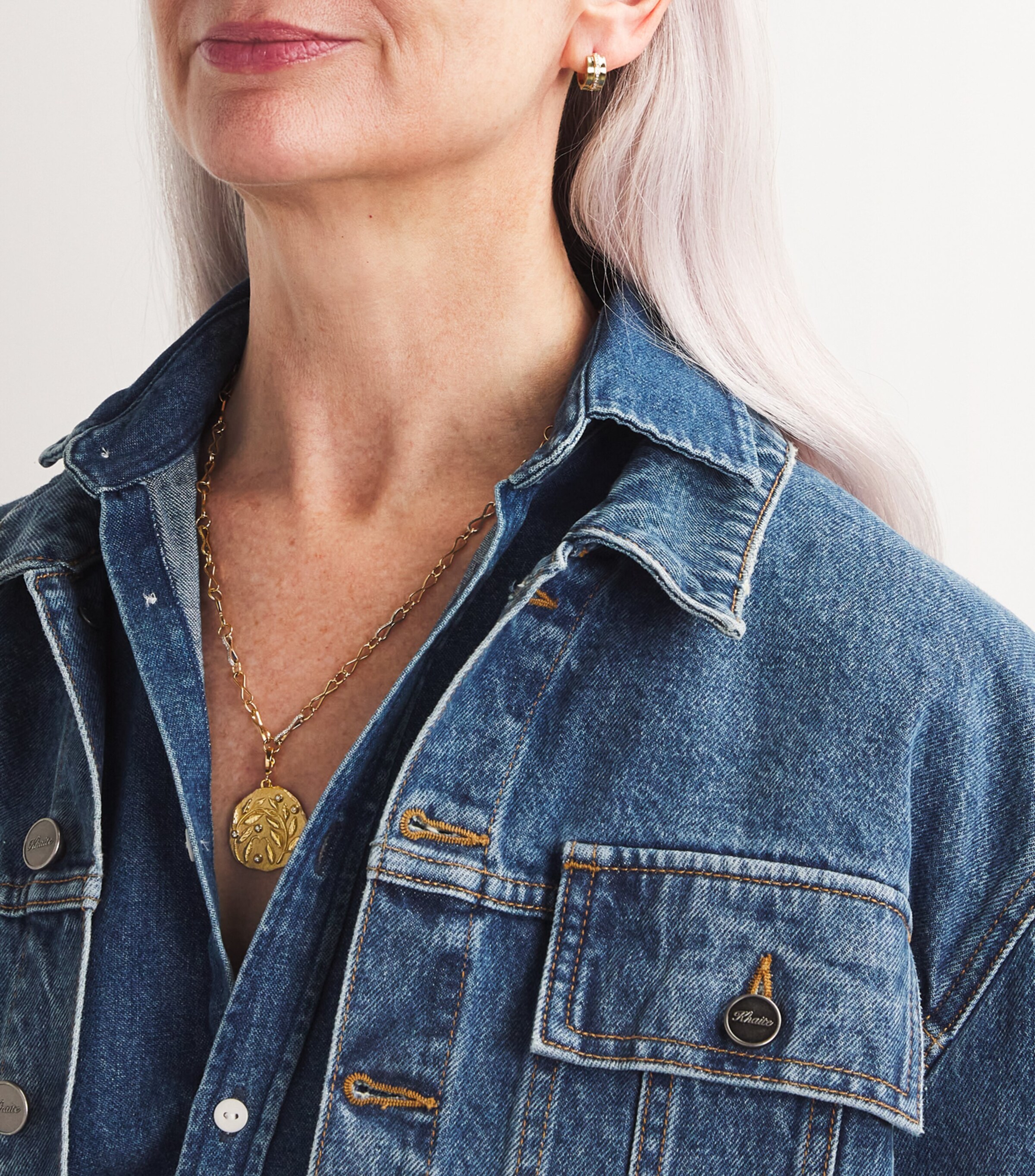 Yellow Gold and Diamond Staircase 3-Tier Huggie Earrings YELLOW GOLD Image 7