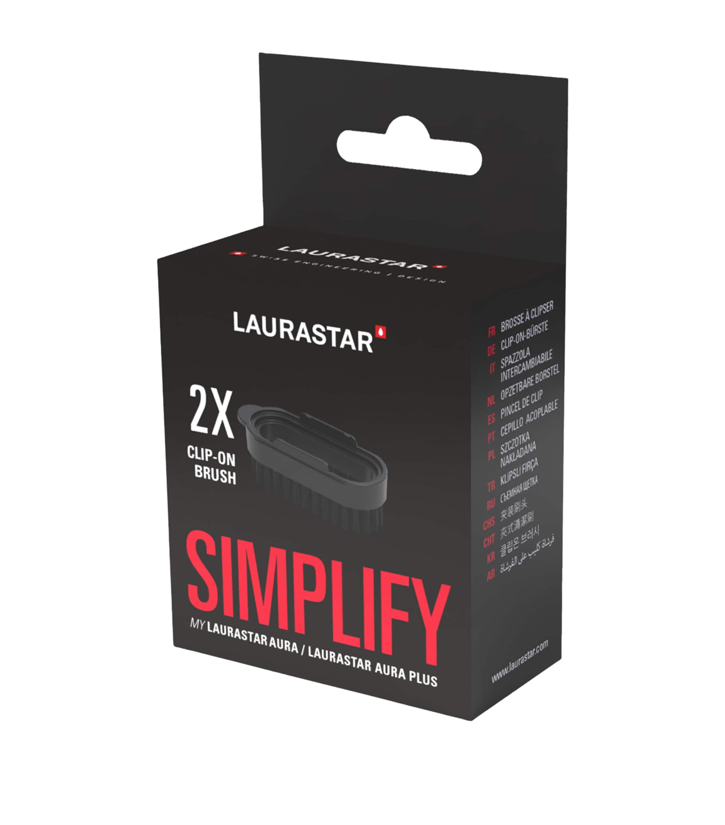 Clip-On Brushes (Set of 2) BLACK Image 4