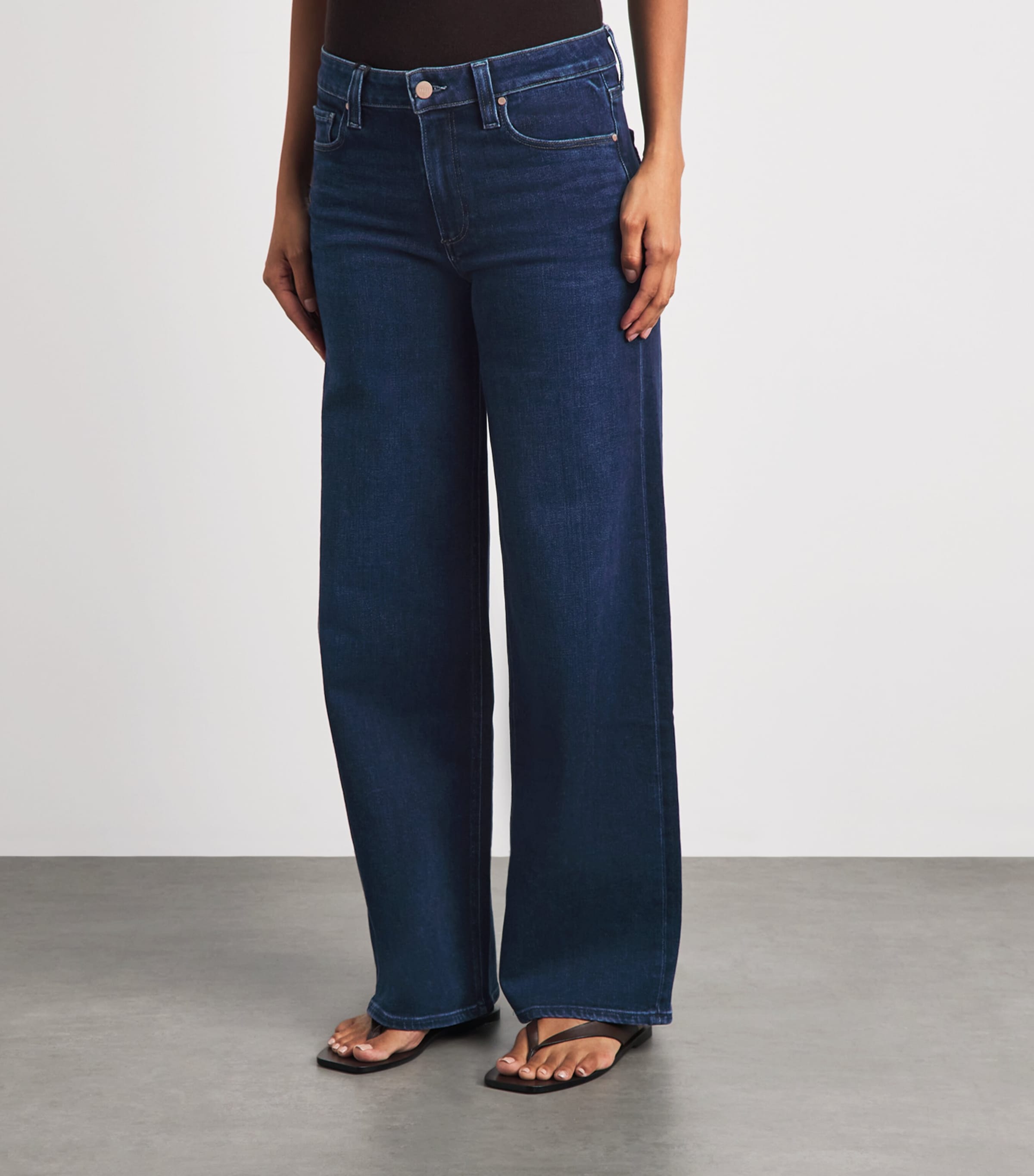 PAIGE Womens Tatum Wide-Leg Jeans Basilica Image 4