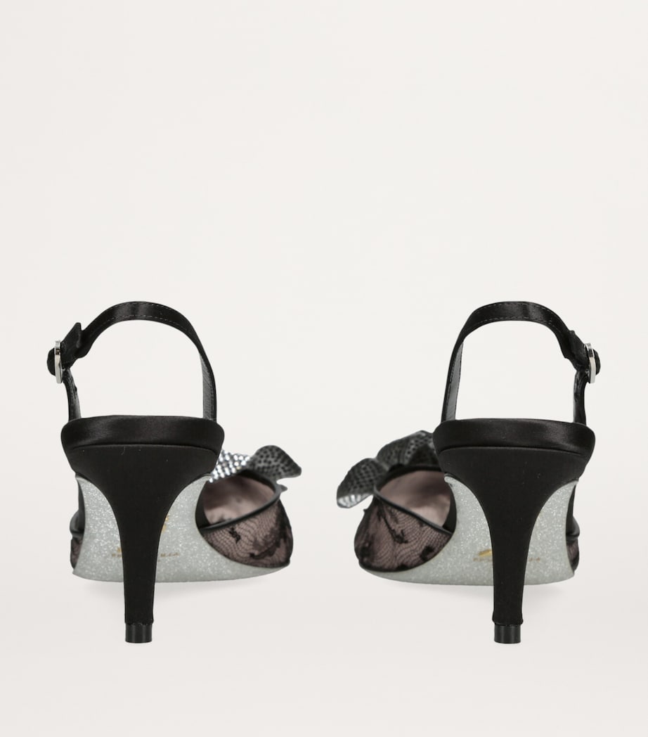 Flower Slingback Heels 60 BLACK/COMB Image 2