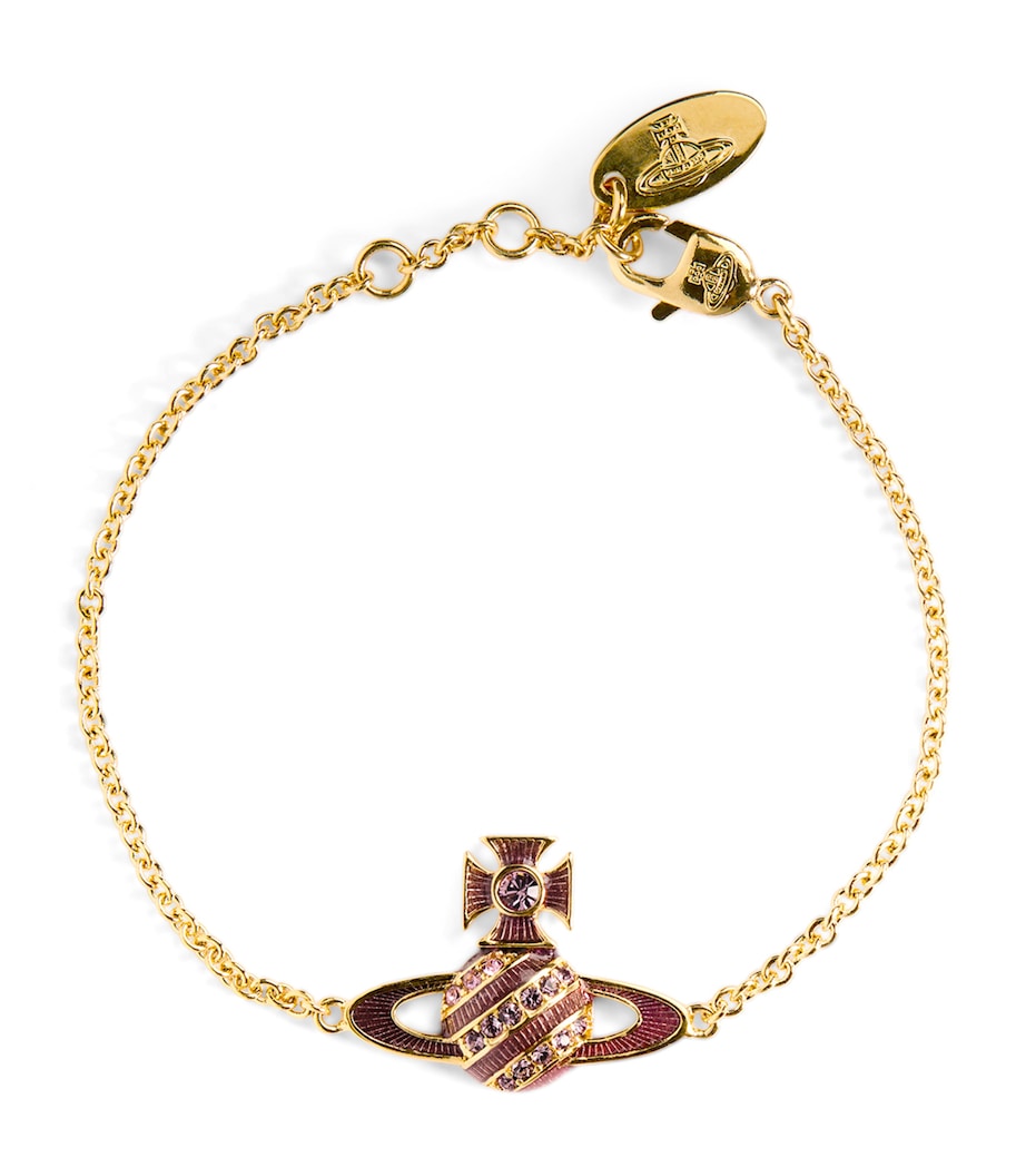 Vivienne Westwood Assita Relief Orb Bracelet Gold Violet Image 1