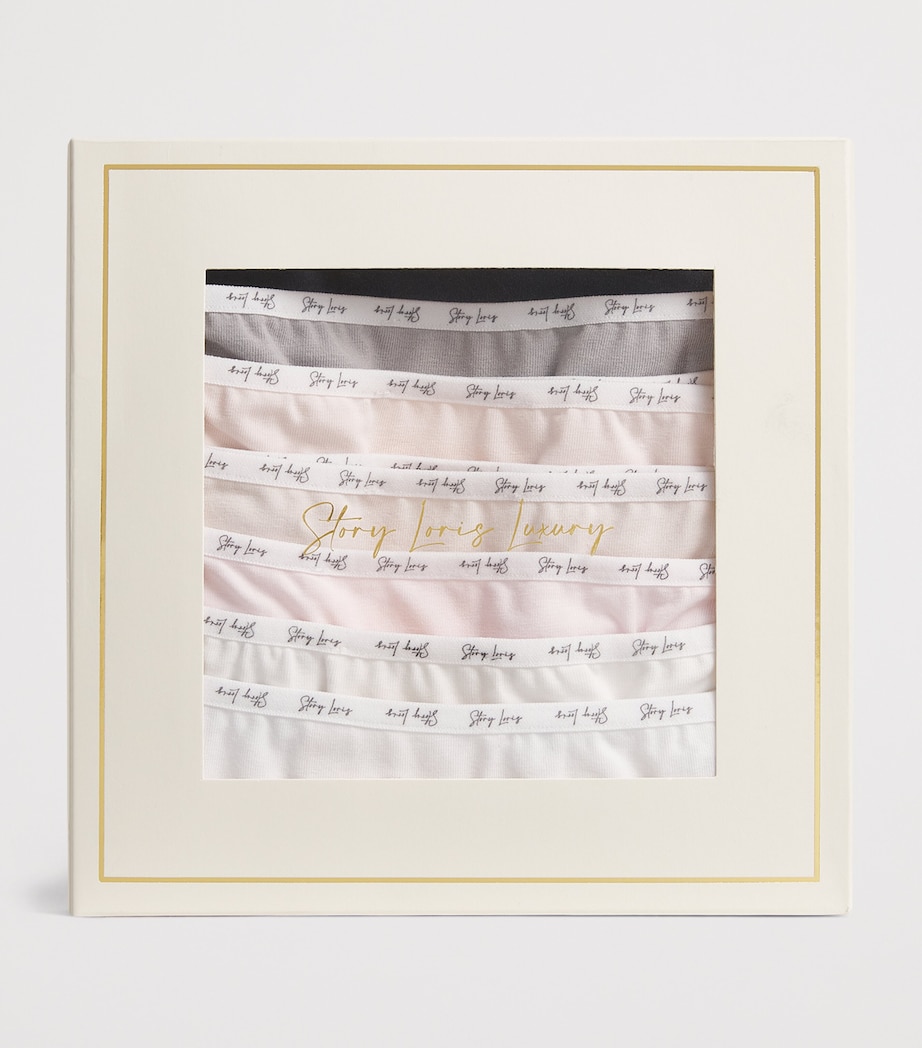 Story Loris Pack of 7 Stretch-Cotton Logo Knickers (3-12 Years) Ass Image 3