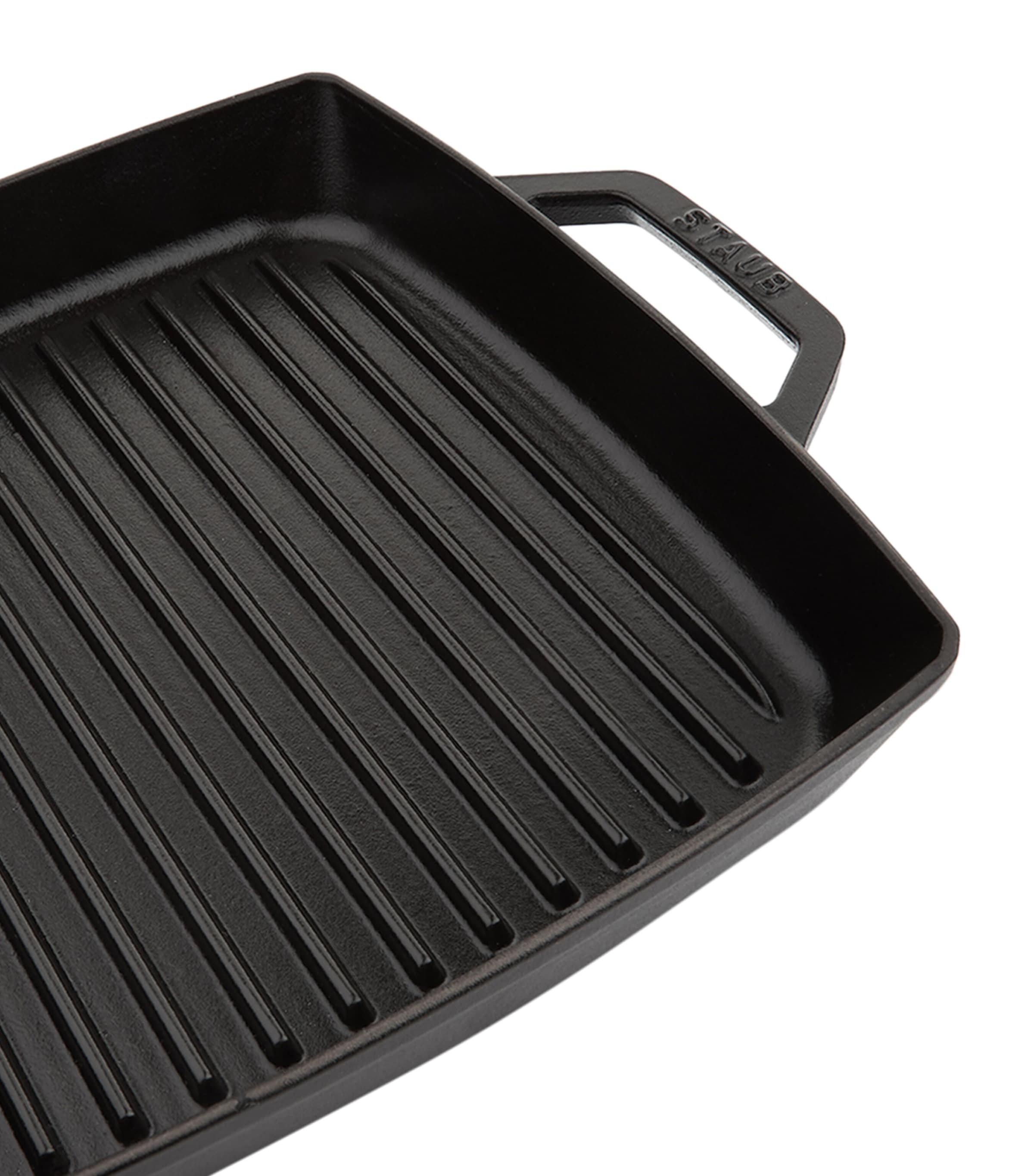Double Handle Square Grill (28cm) BLACK Image 2