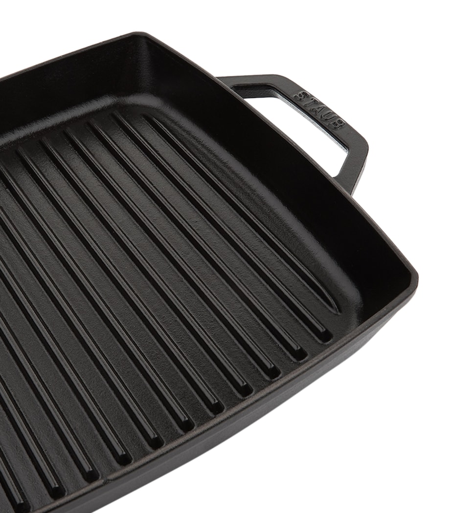 Double Handle Square Grill (28cm) BLACK Image 2