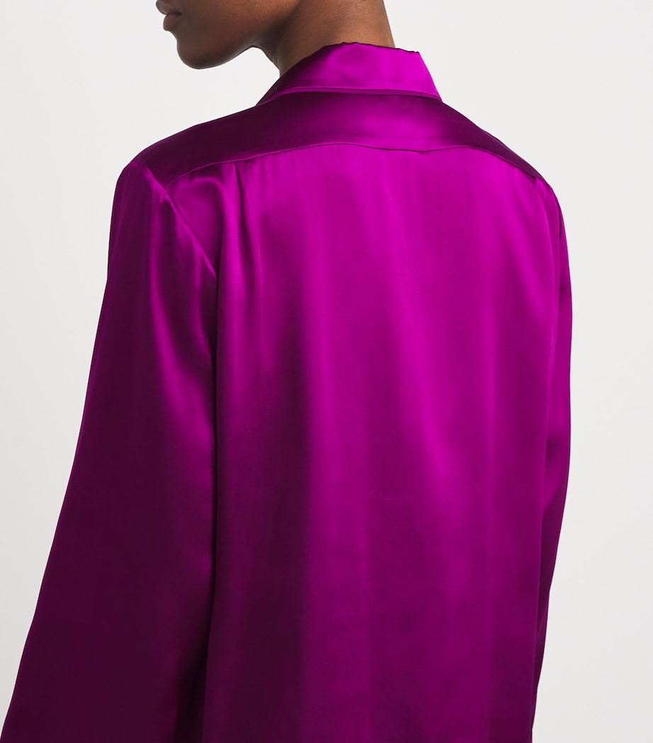 Silk Yves Pyjama Set PLUM Image 4