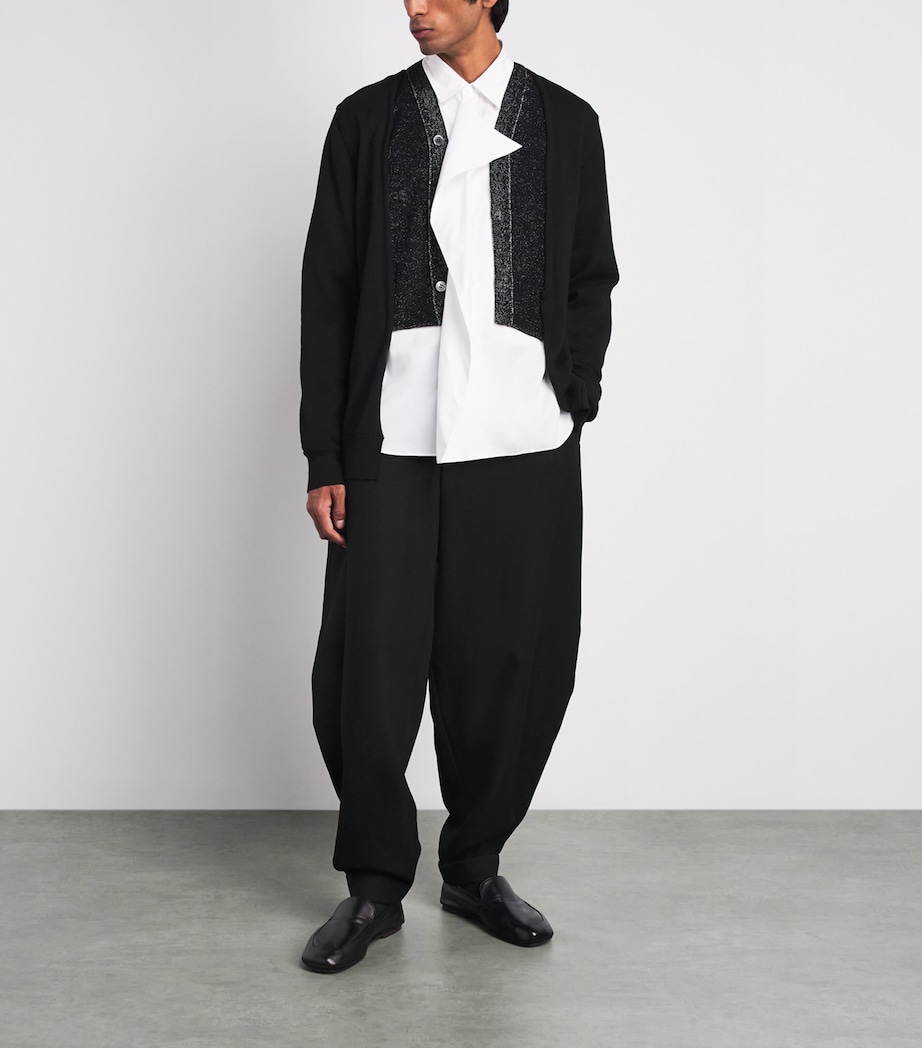 Comme Des Garçons Mens Wool Balloon Wide-Leg Trousers Black Image 2