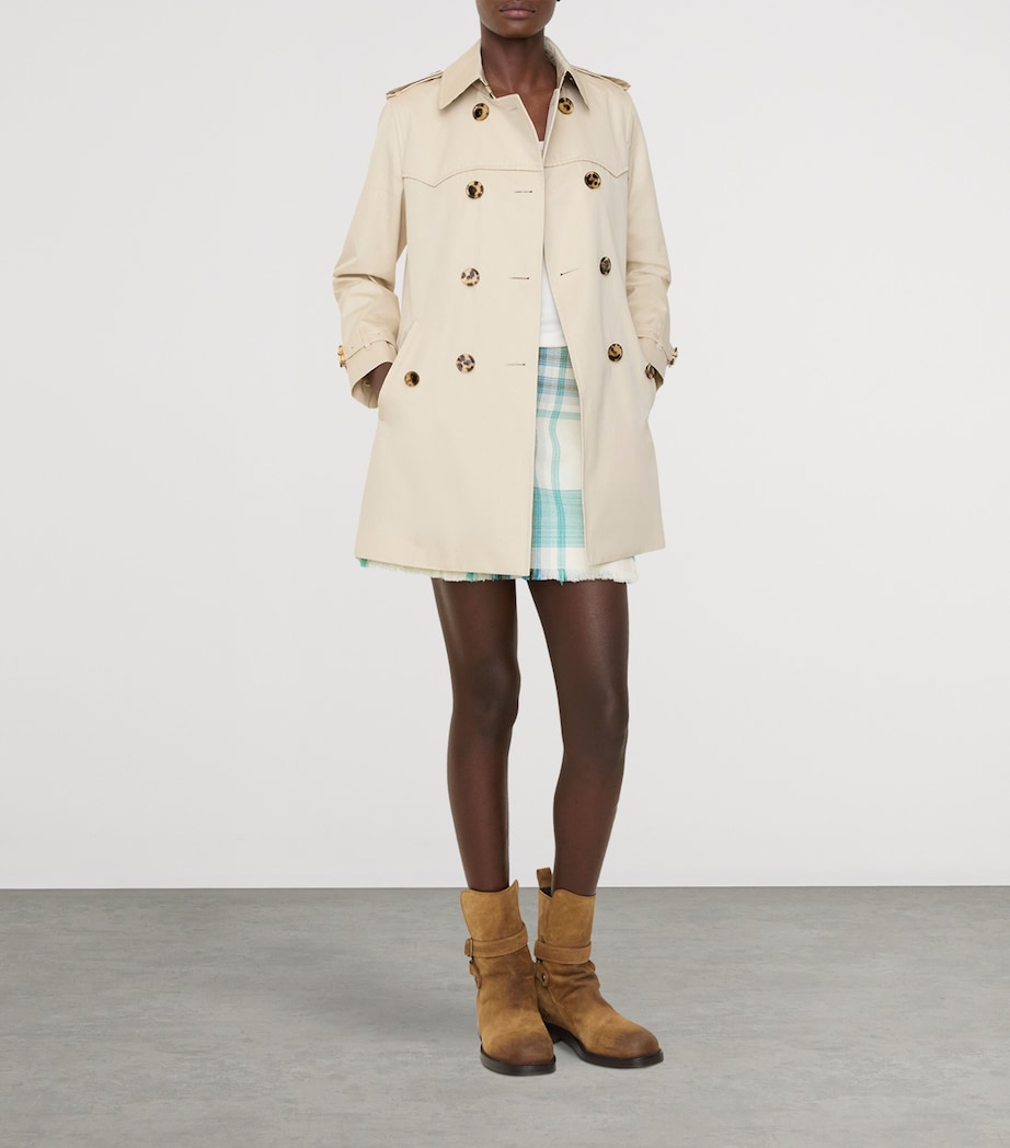 Burberry Womens Cotton Summerside Trench Coat Stone Beige Image 3