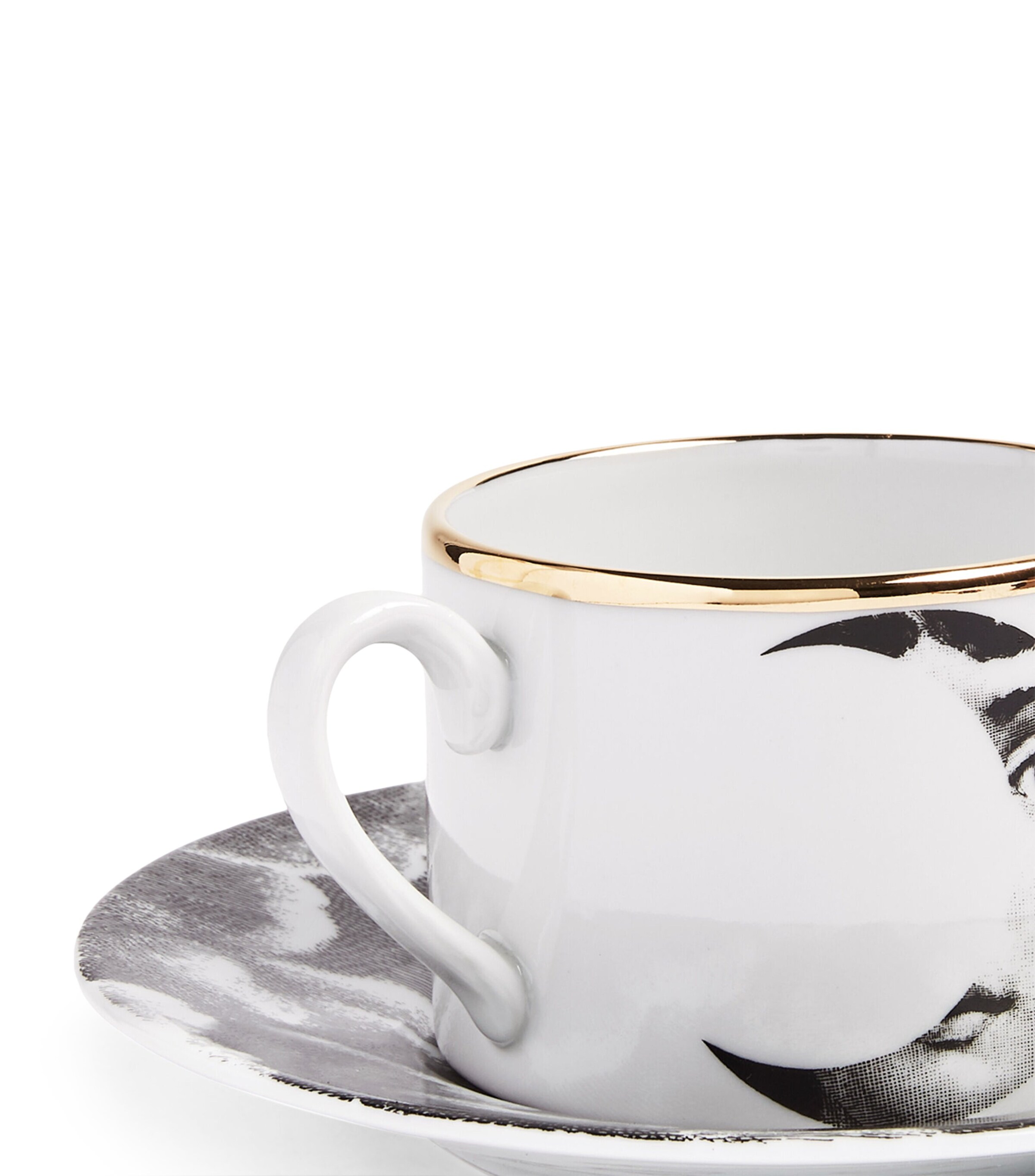 Fornasetti Tema e Variazioni Sole e Luna Teacup and Saucer Image 4