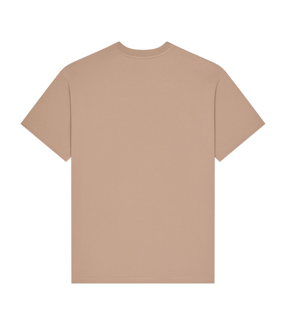 Cotton Embroidered T-Shirt BEIGE Image 3