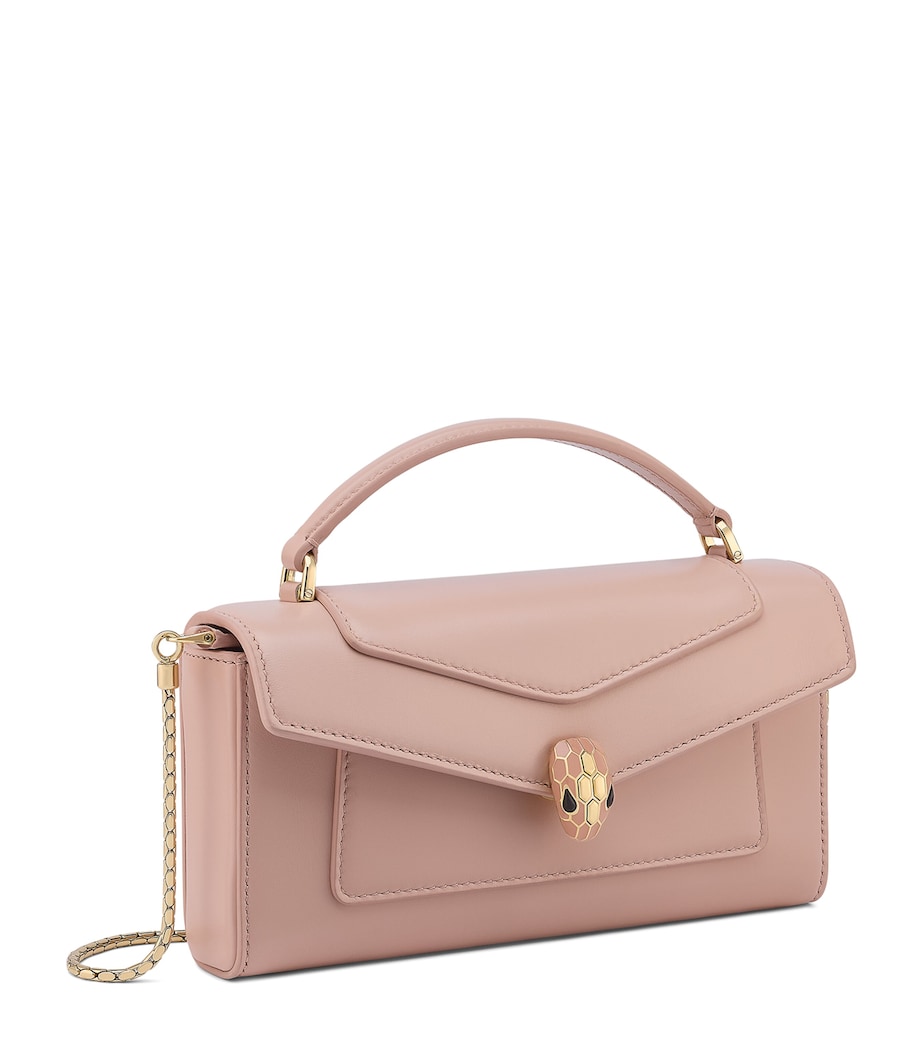 Bvlgari Calf Leather Serpenti Forever Phone Pouch Pink Image 1