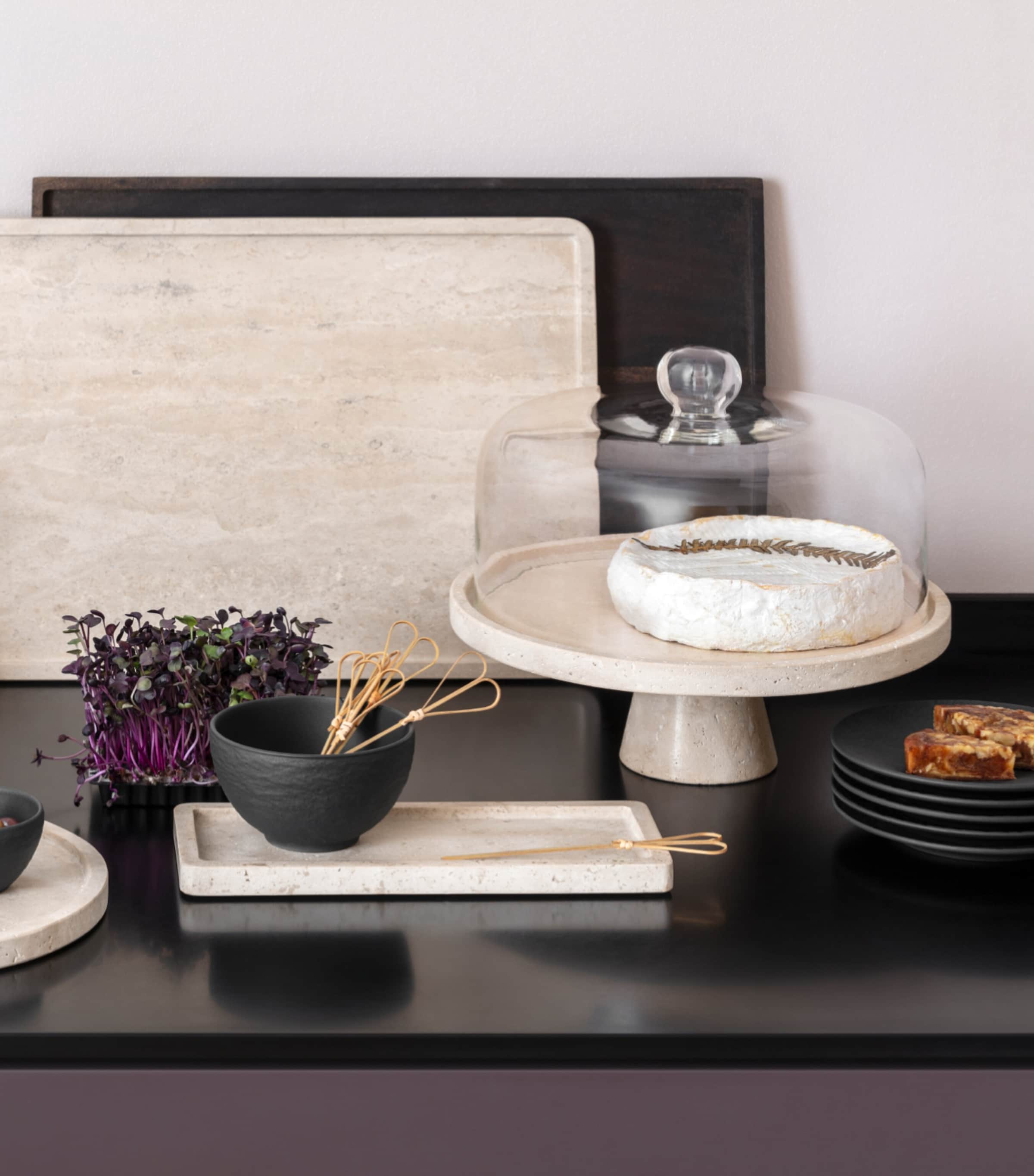 Earthenware Manufacture Travertine Serving Platter (24.5cm) BEIGE Image 4