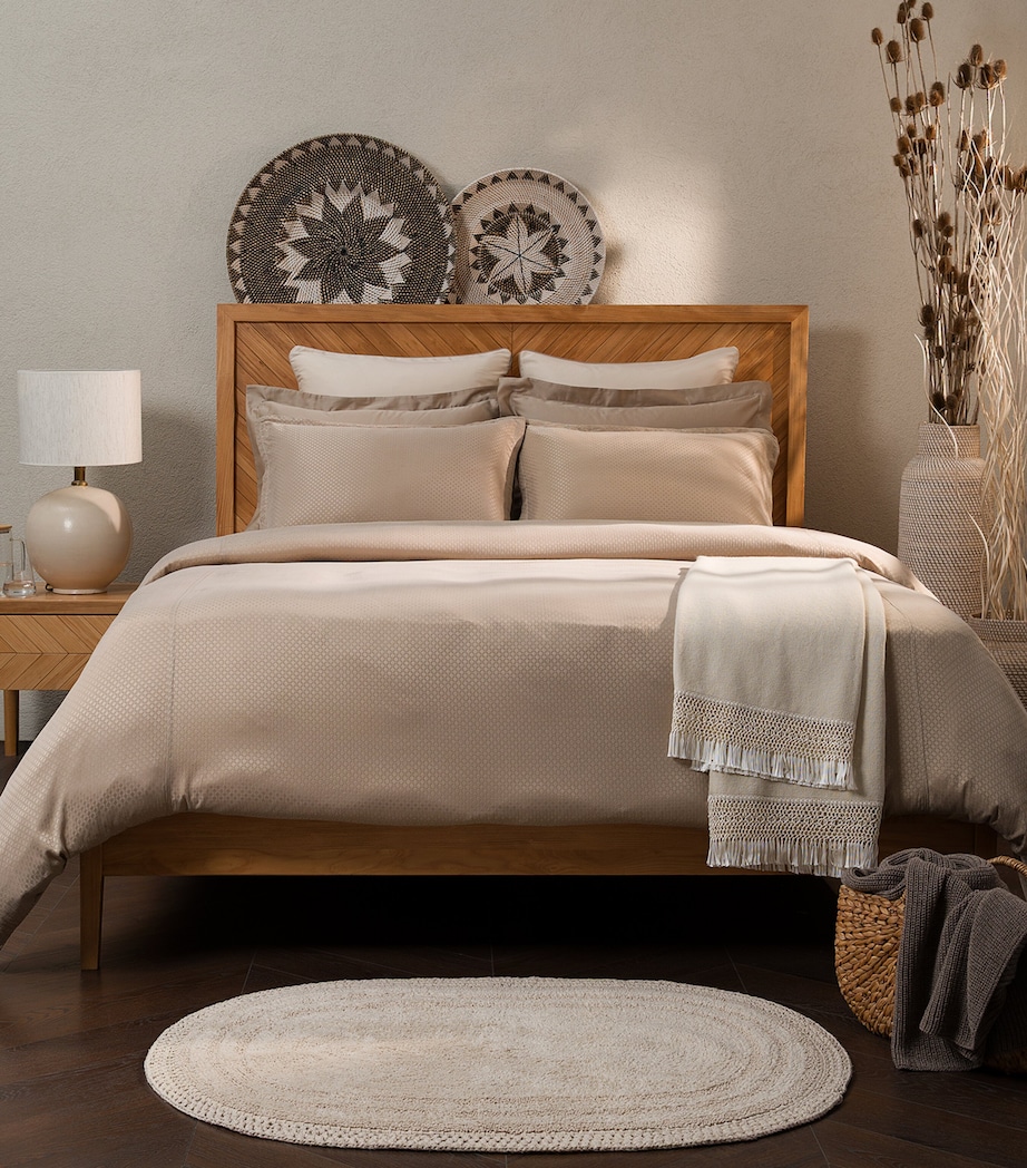 Hamam Jacquard Astra Square Oxford Pillowcase (65cm x 65cm) Vapour Image 2