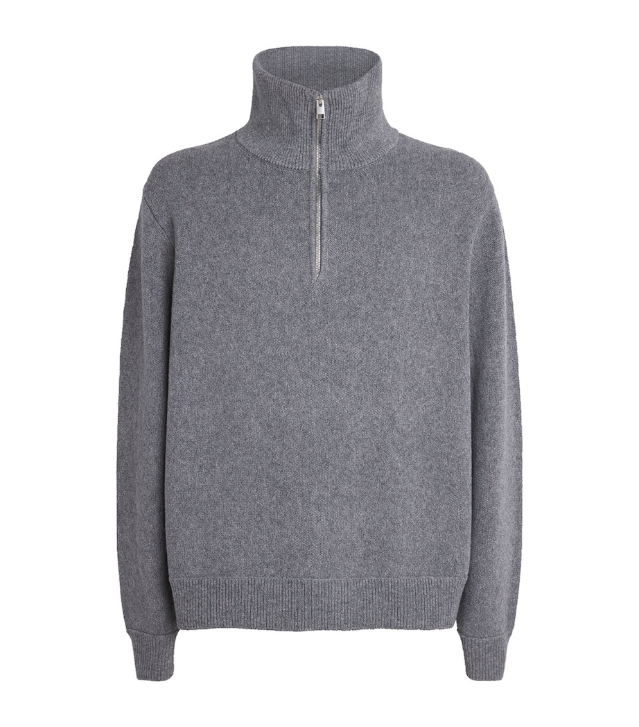 Wool-Cotton Half-Zip Sweater GRYM Image 1