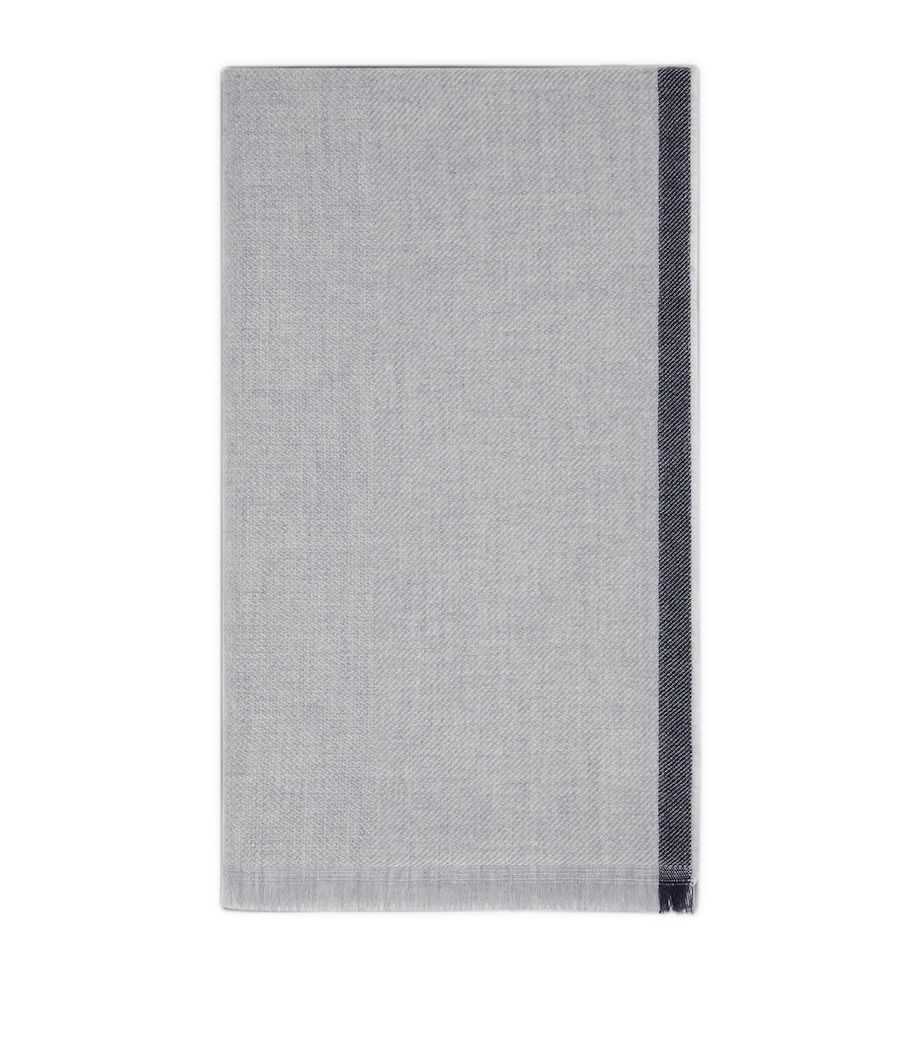 Wool-Cashmere Diagonal Scarf CH028 Image 1