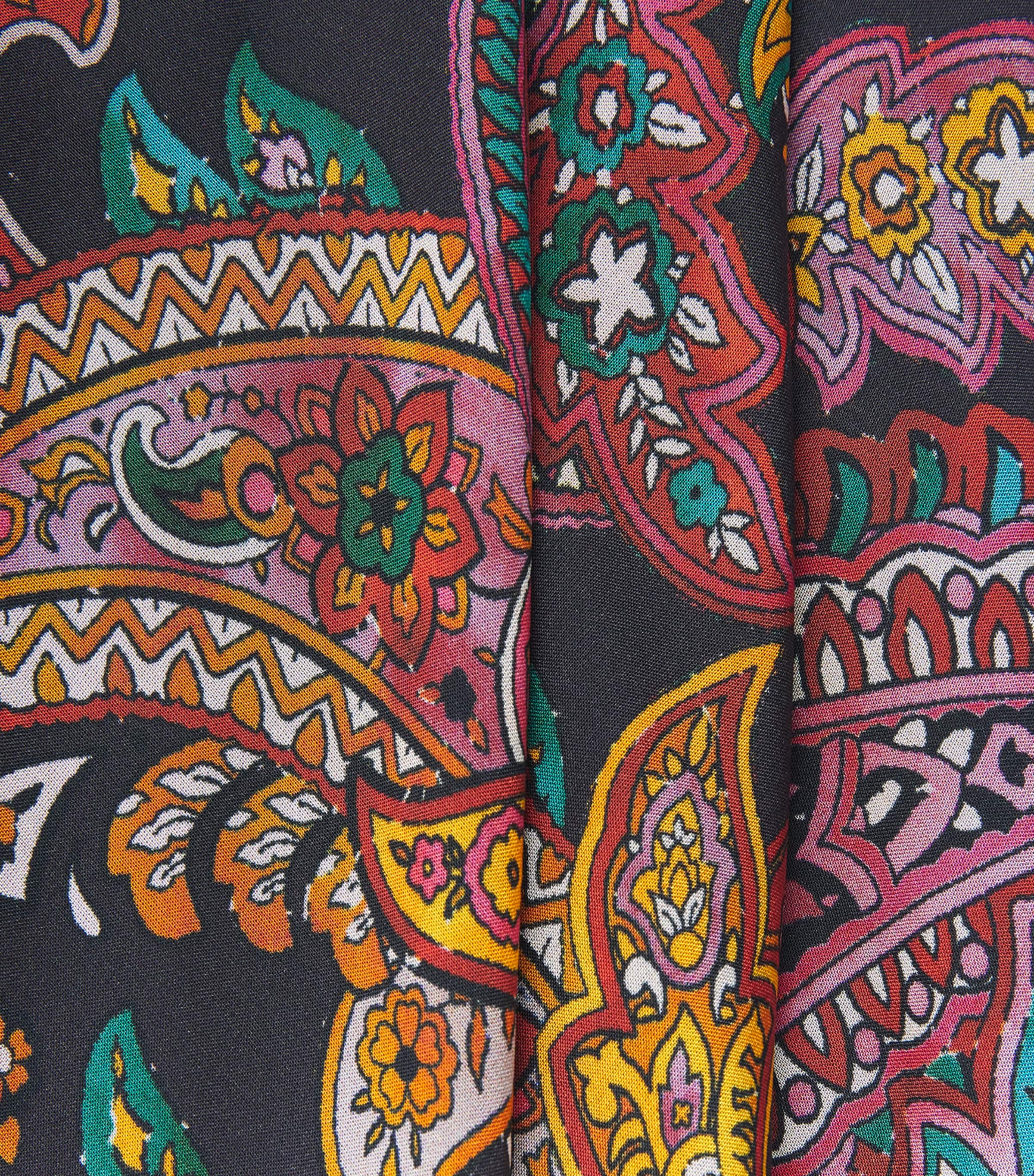 Silk Susanna Maxi Dress BLK MLTI PAISLEY SCR Image 5