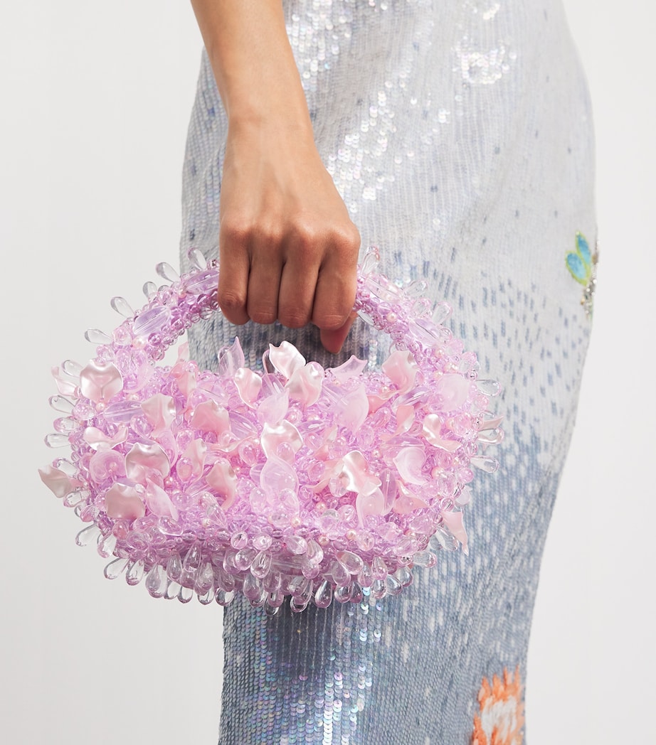 Embellished Petal Top-Handle Bag LAVENDAR Image 2