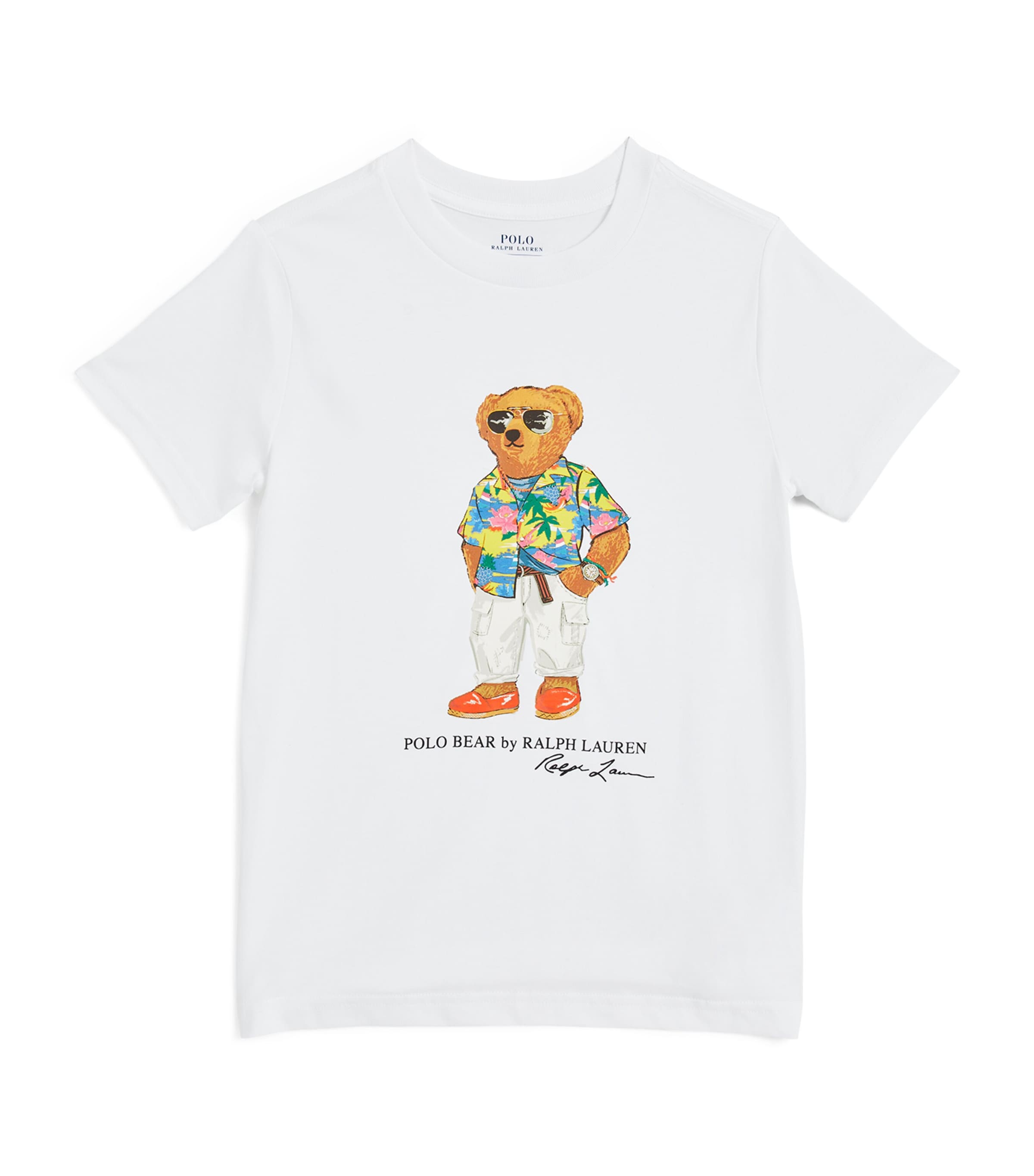 Shop Ralph Lauren Cotton Polo Bear T-shirt In White