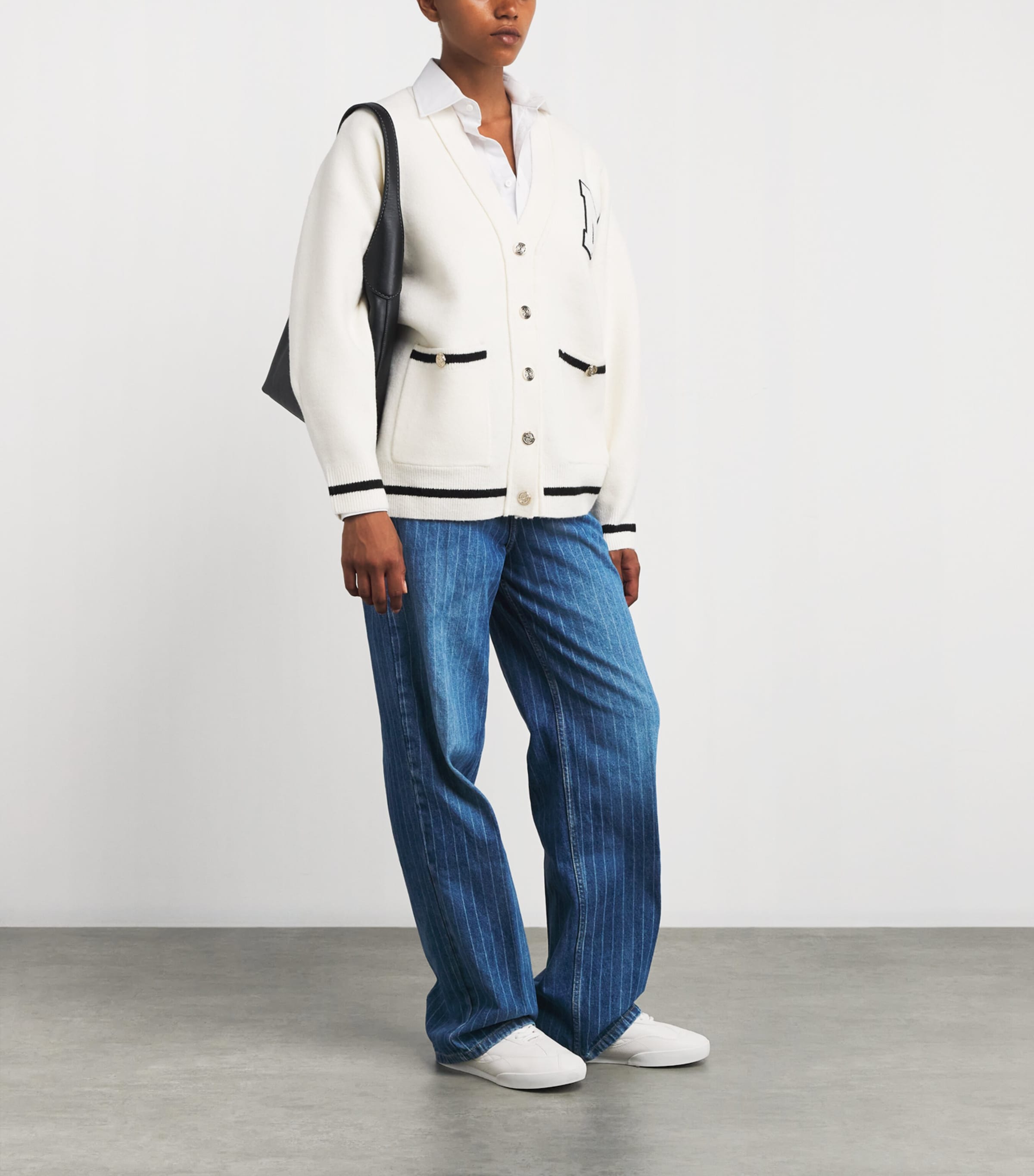 Stripe Wide-Leg Jeans BLUE JEAN Image 2