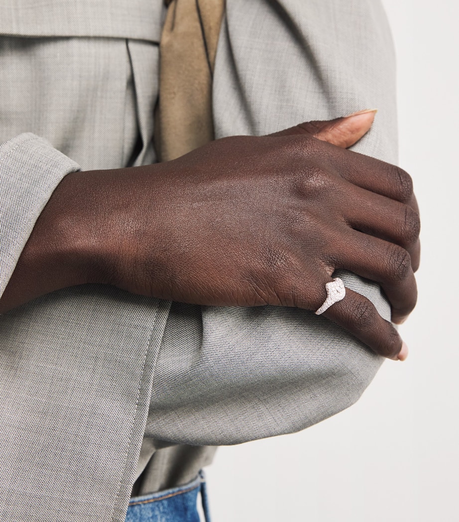 Rose Gold and Diamond Teardrop Signet Ring ROSE GOLD Image 2