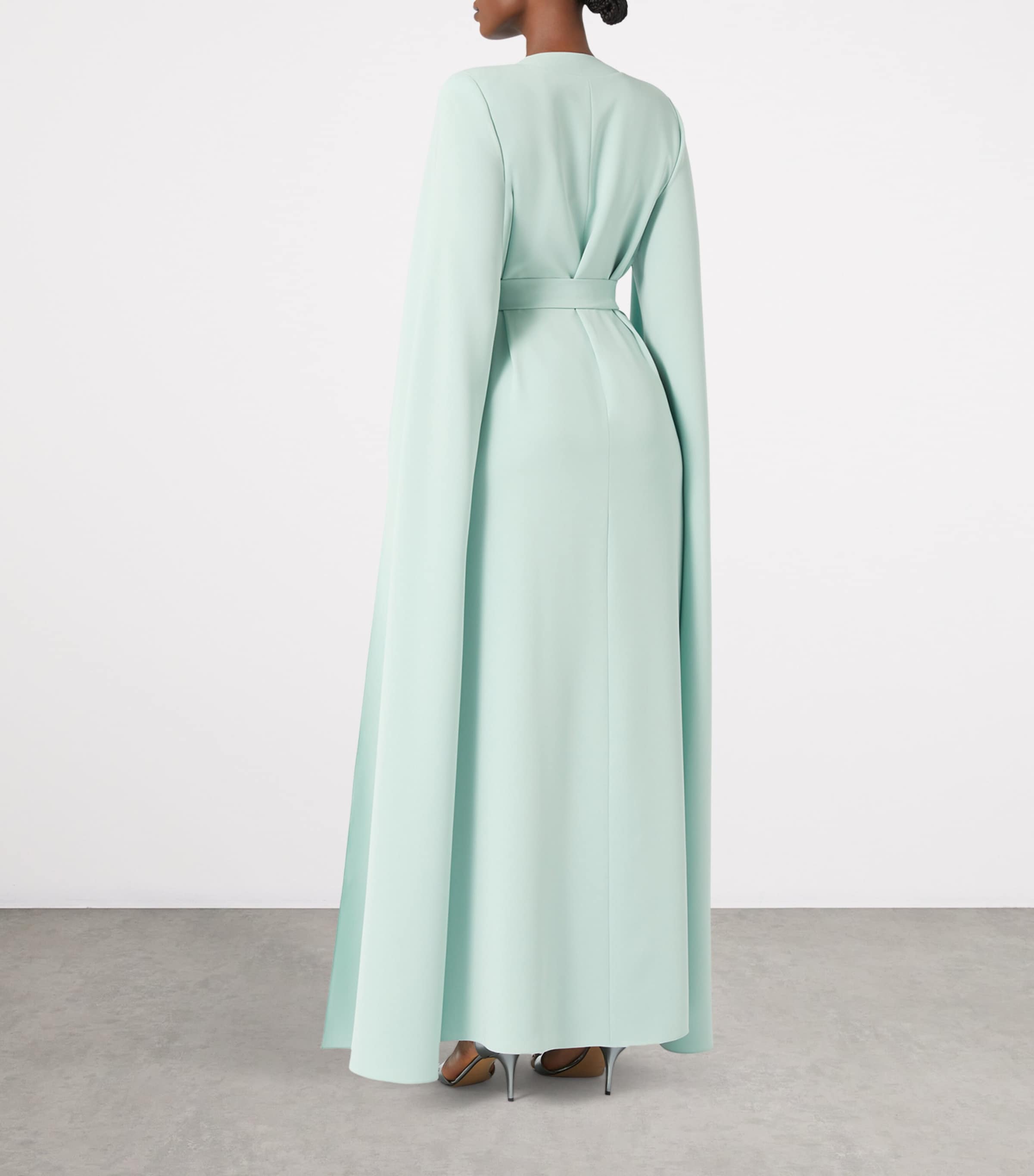 Embellished Wrap Dress GREEN Image 5