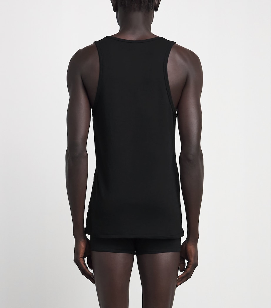 Calvin Klein Mens Stretch-Cotton Vests (Pack of 3) Black, Black, Black Image 4