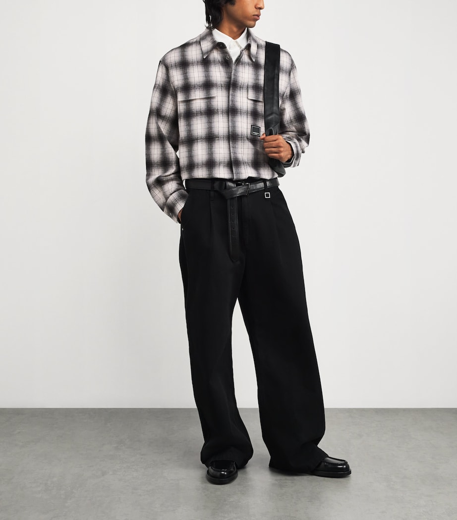 Cotton Check Shirt BLACK Image 2