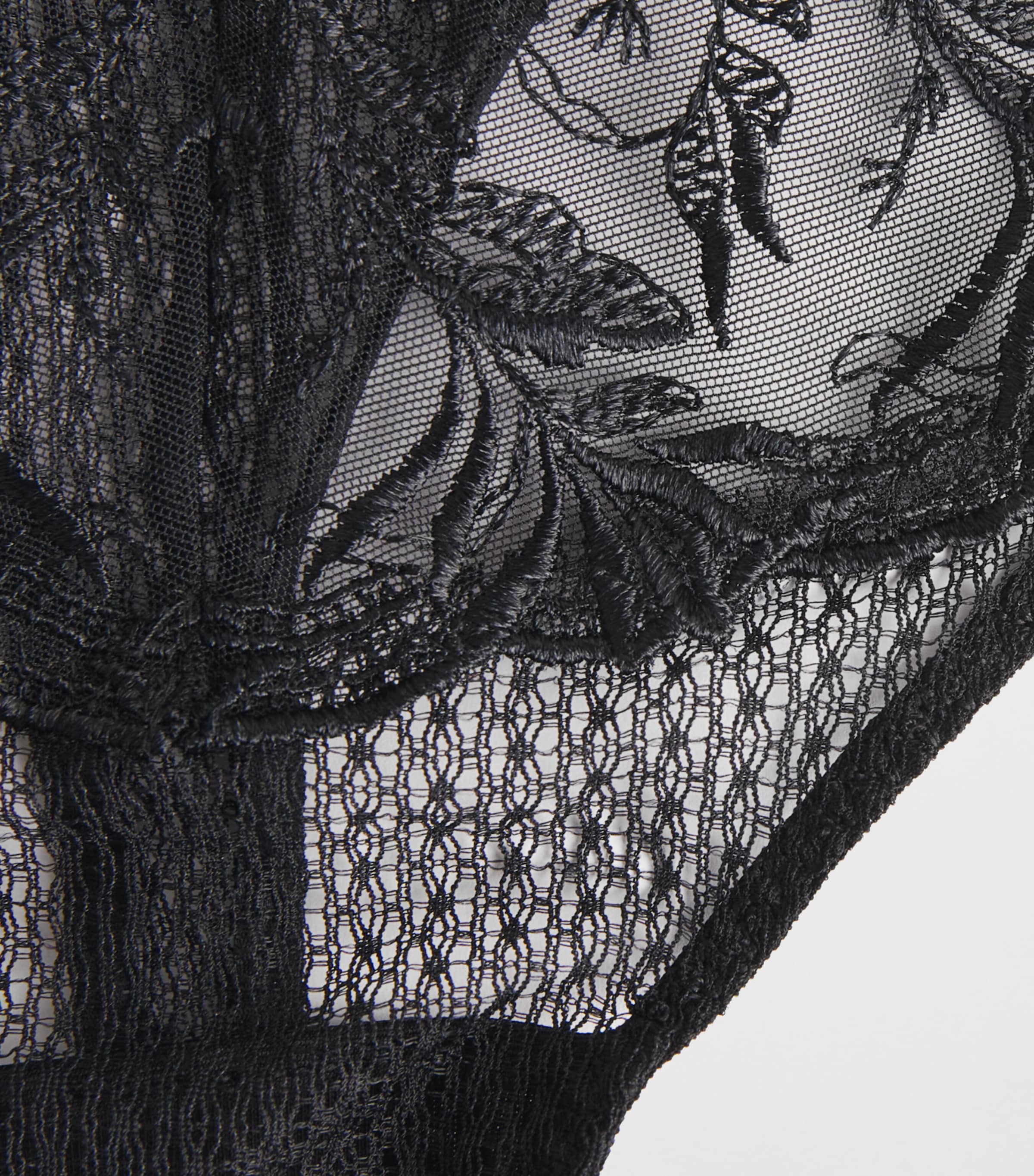 Aubade Womens Lace Hidden Treasure Tanga Black Image 4