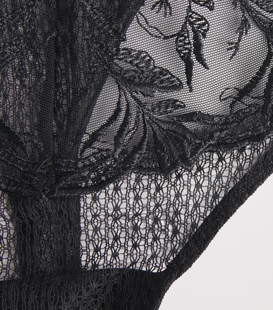 Aubade Womens Lace Hidden Treasure Tanga Black Image 4
