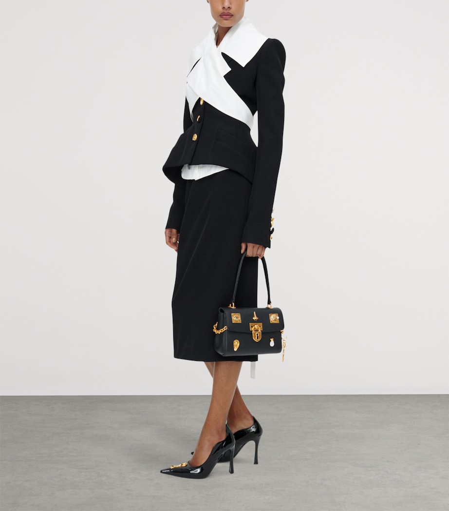 Schiaparelli Mini Leather Secret Bijoux Top-Handle Bag Gold/black Image 2