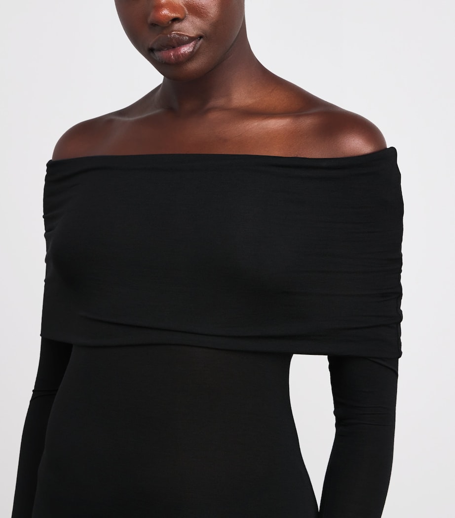 Sheer Modal Off-The-Shoulder Top ONYX Image 6