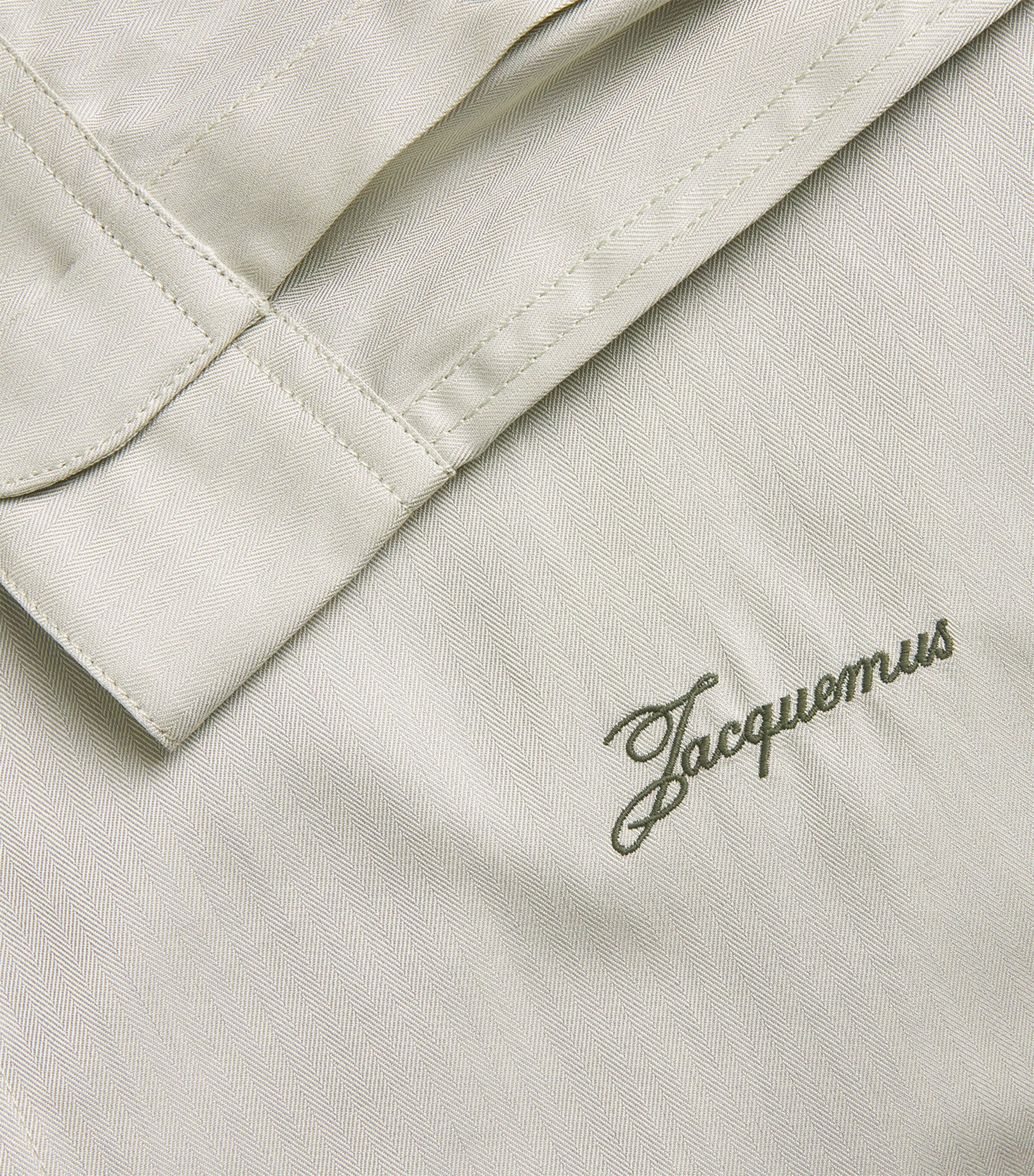 Jacquemus Mens Cotton '50s Logo Simon Shirt Light Green Image 5