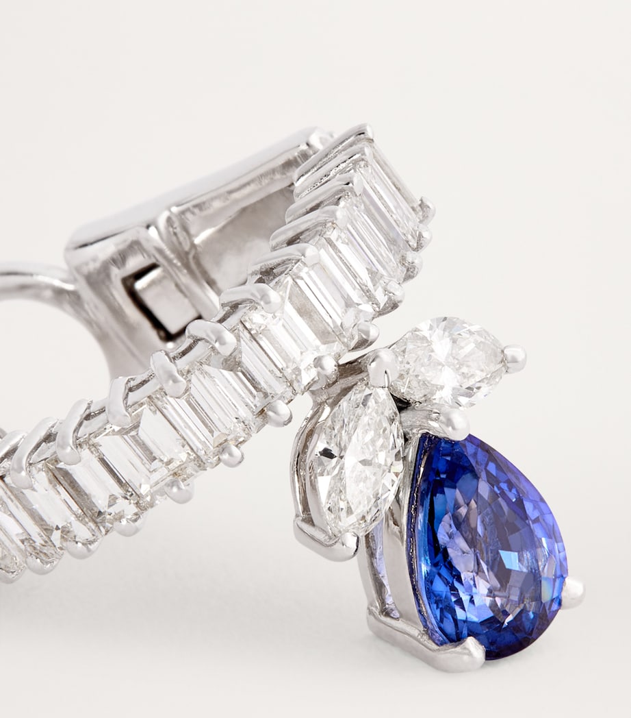 Yeprem White Gold, Diamond and Sapphire Whisper Ear Cuff White Gold Image 5