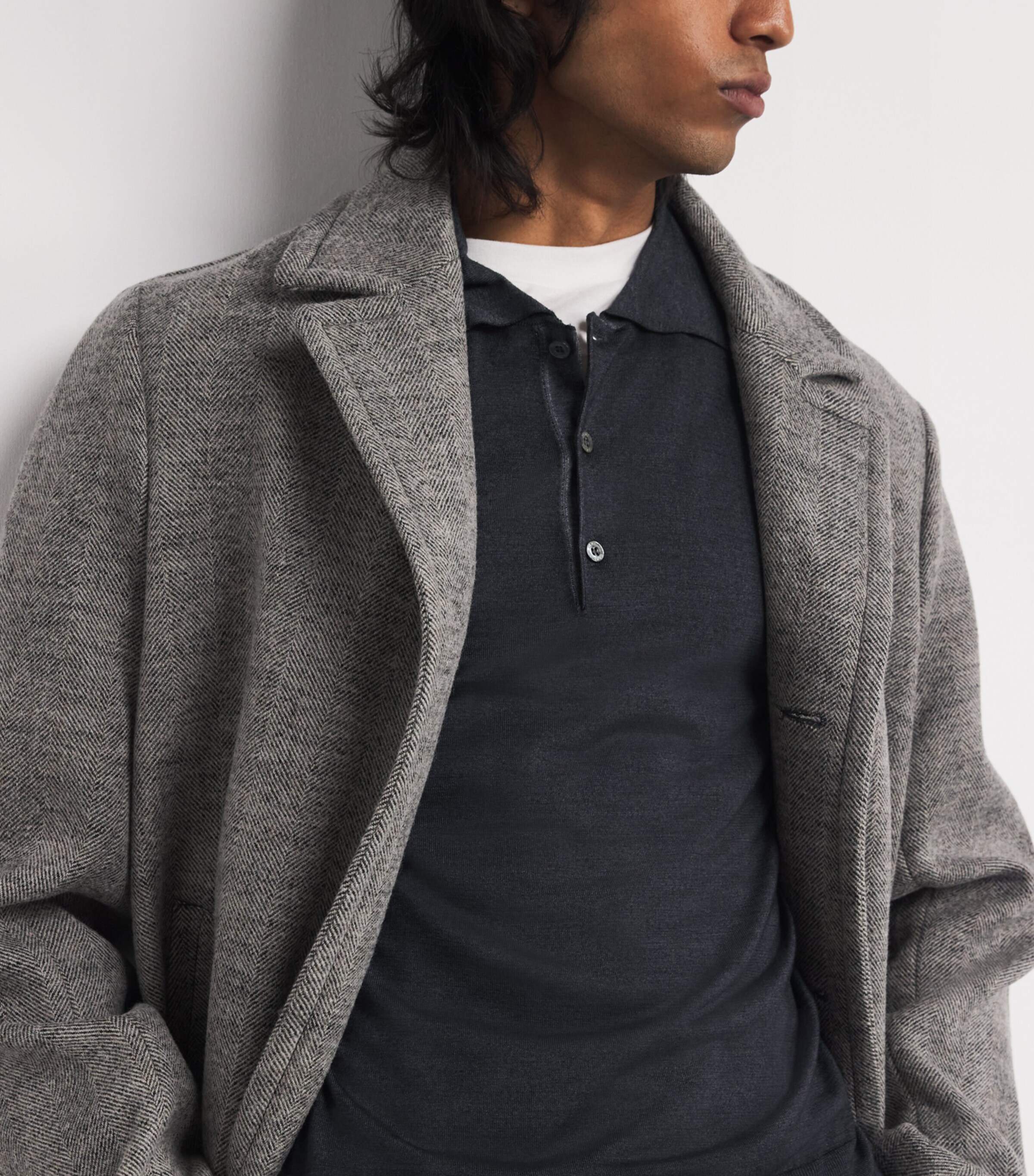 Wool-Silk Polo Sweater 101 Image 6