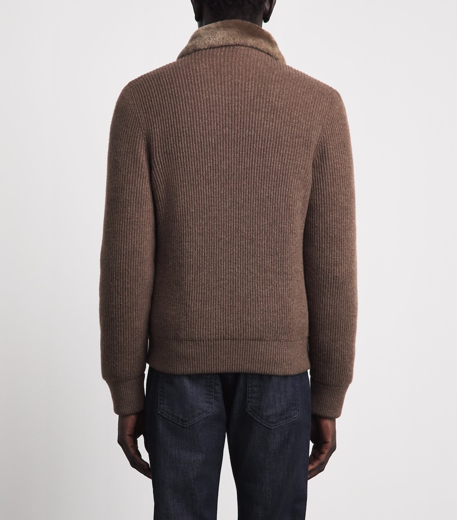 Moorer Mens Wool-Cashmere Hybrid Jacket Tortora Image 5