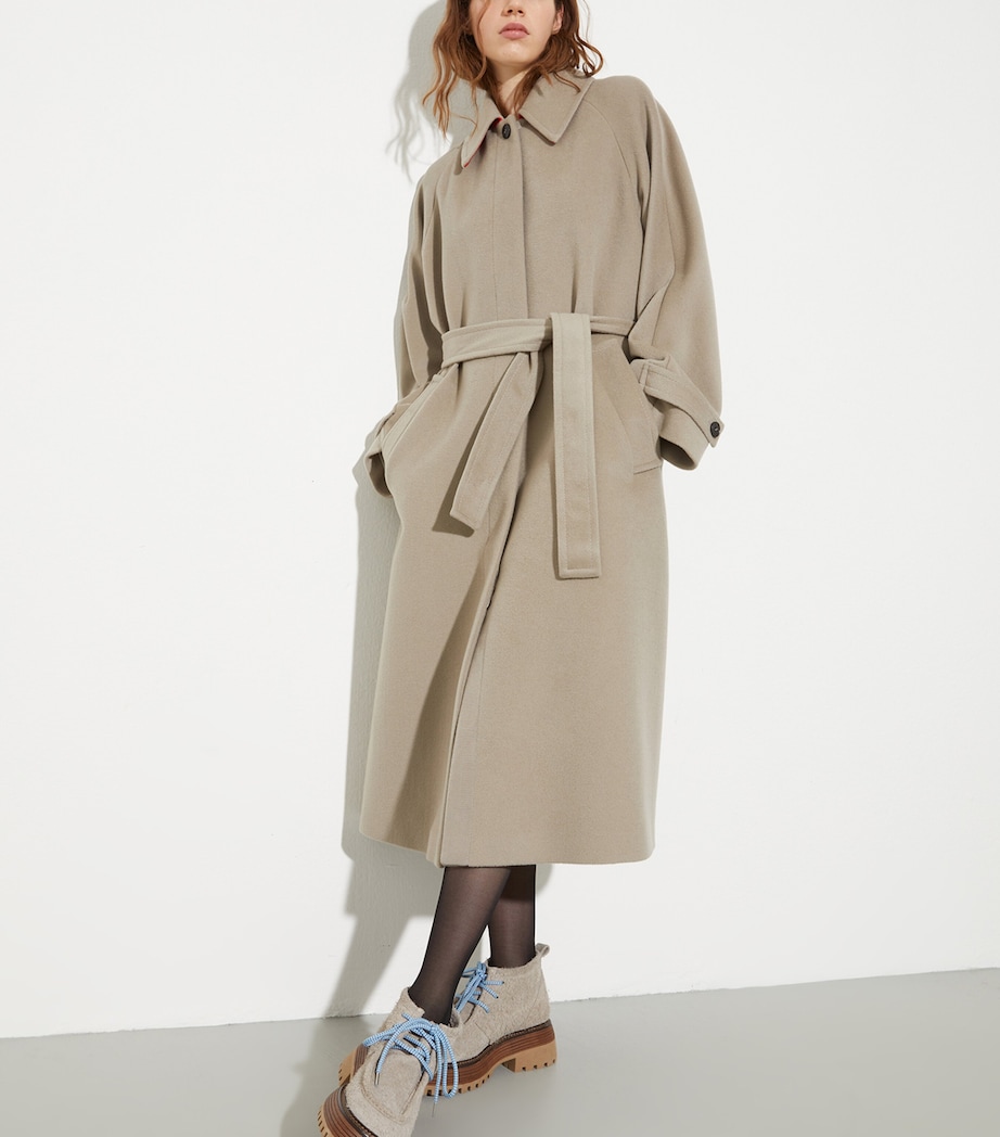 Wool-Cashmere Wrap Coat LIGHT GREY Image 5