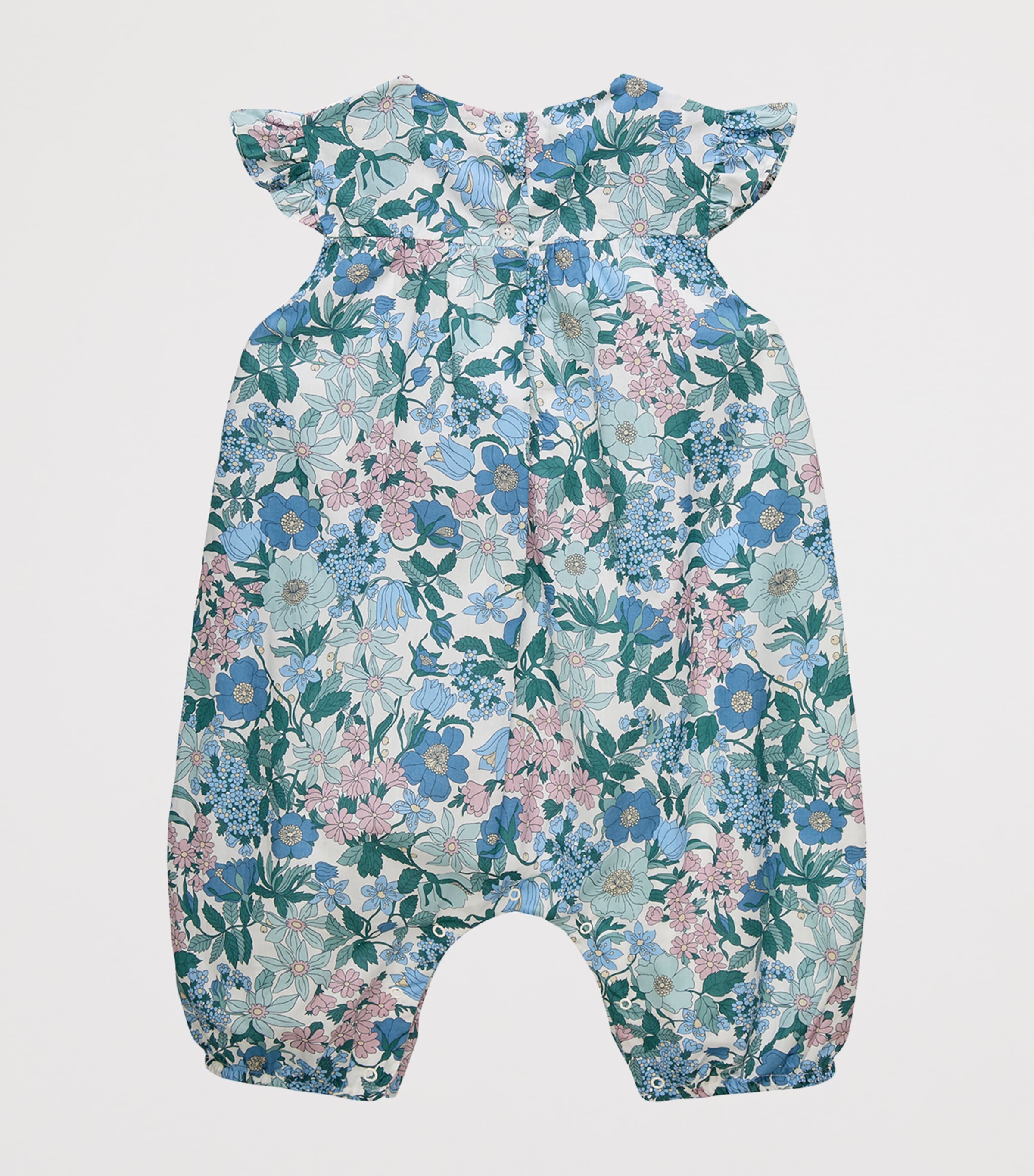 Trotters Cotton Clarabell Print Playsuit (3-24 Months) Blue Image 2