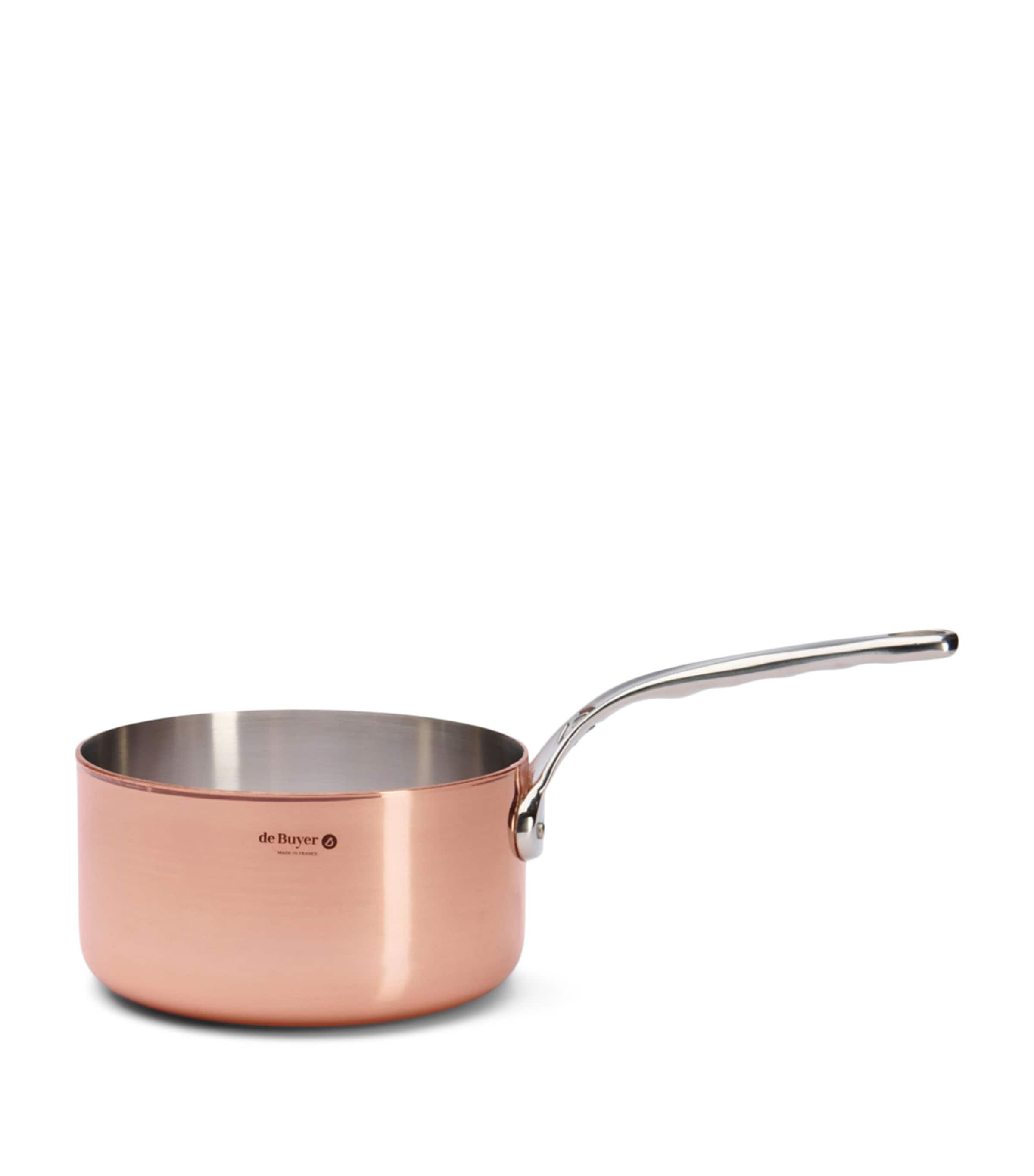 De Buyer Copper Prima Matera Saucepan and Lid (20cm) Copper Image 2
