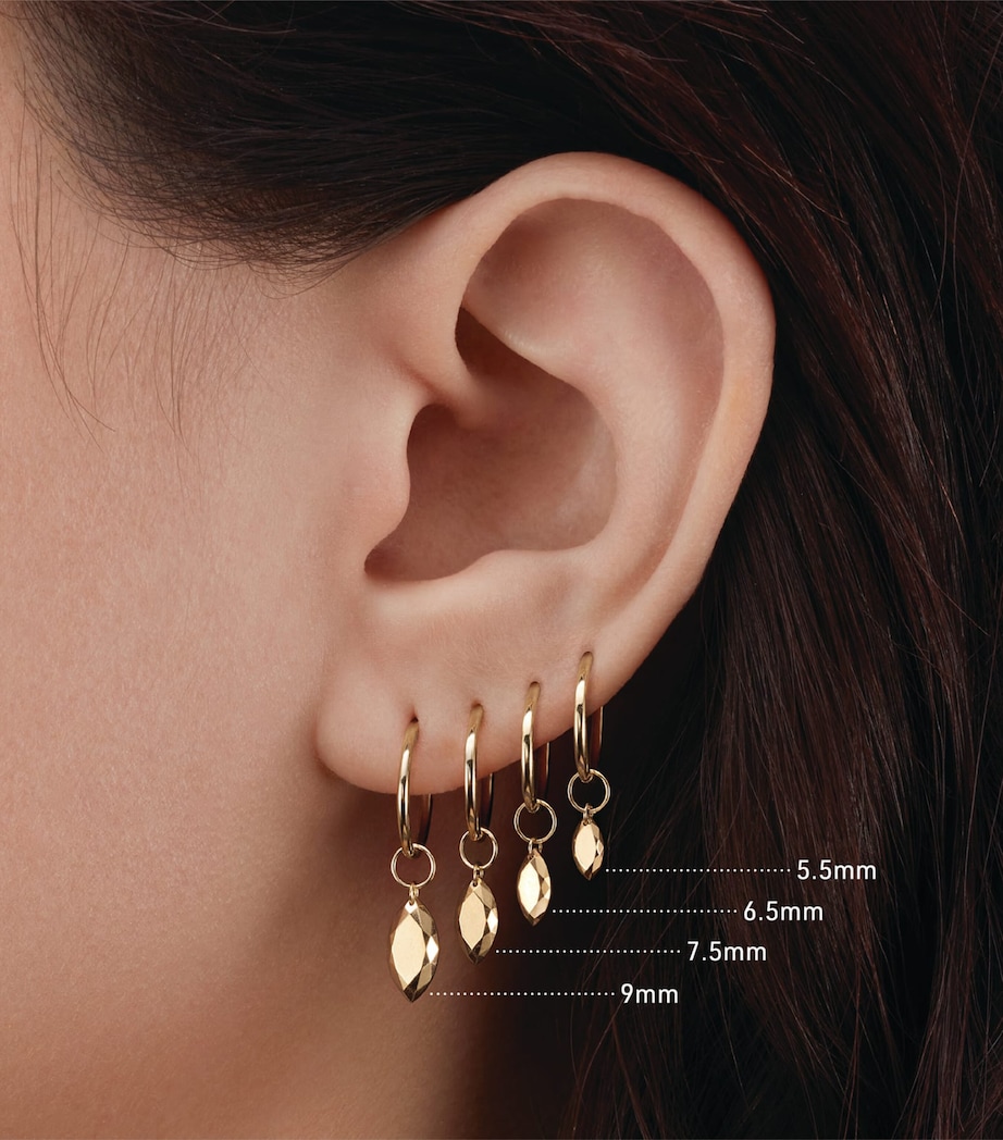 Faceted Gold Marquise Charm (6.5mm) ROSE GOLD Image 2