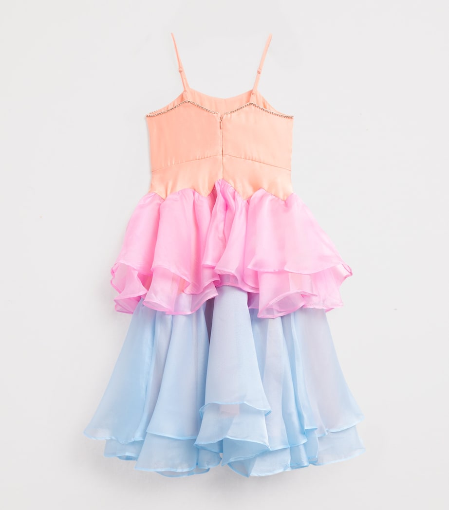 Bardot Junior Tiered Loreta Dress (4-14 Years) Peach Image 2