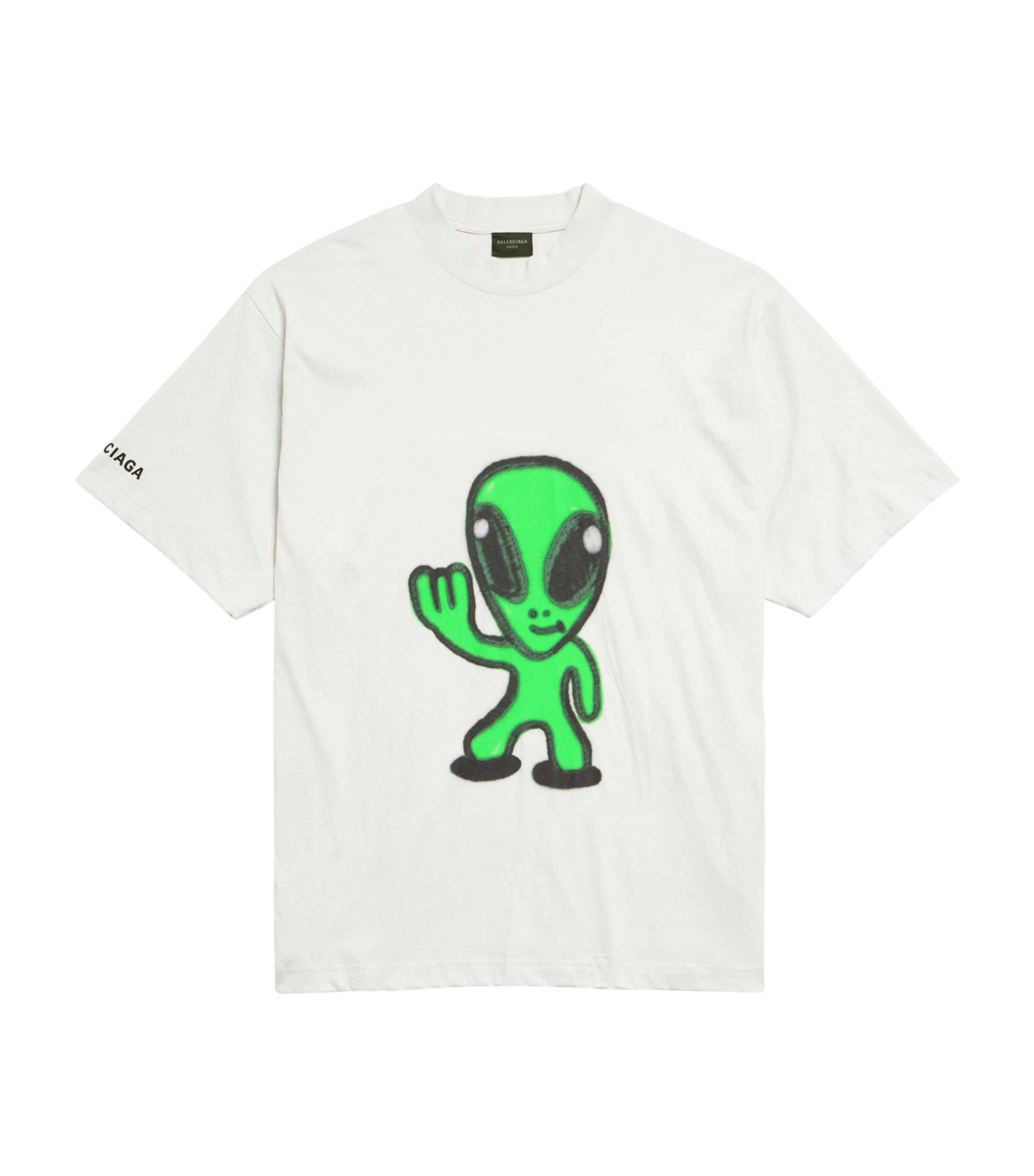 BALENCIAGA21SS エイリアン Tシャツ Balenciaga White Oversized Cotton Alien T-Shirt | Harrods US