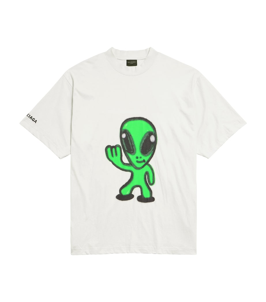Oversized Cotton Alien T-Shirt 9012 Image 1