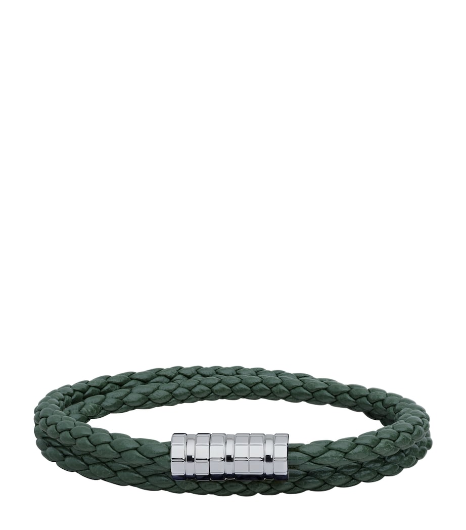 Leather Ice Cube Bracelet GREEN Image 1