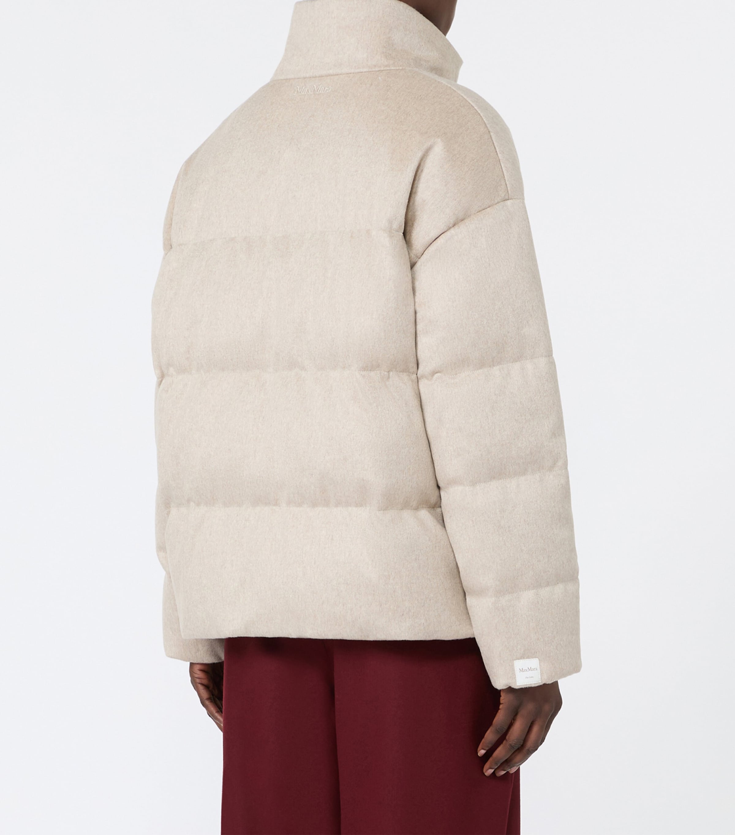 Max Mara Womens Cashmere Puffer Coat Albino Image 4