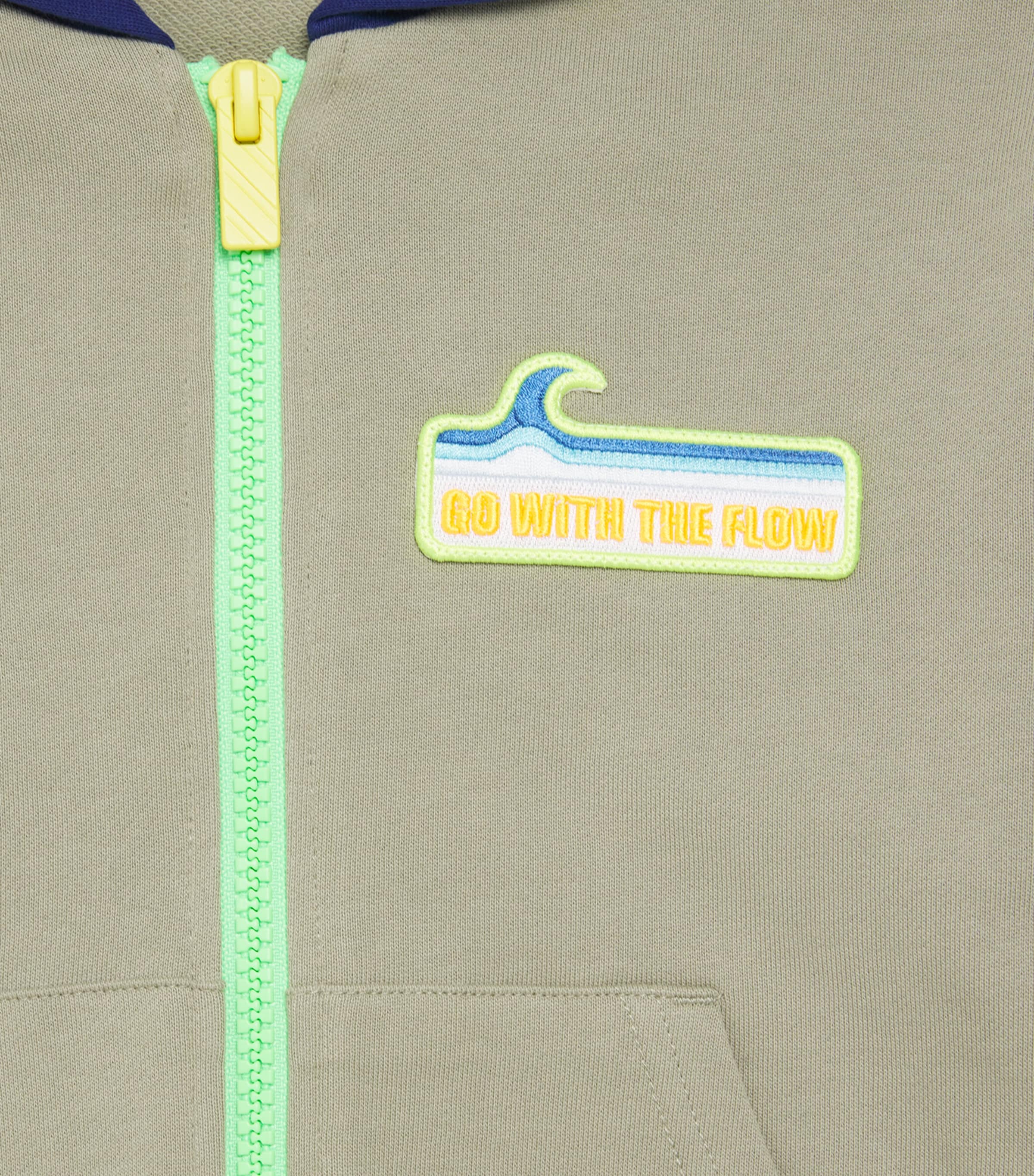 Cotton Zip-Up Hoodie (4-12 Years) 602LIME Image 4