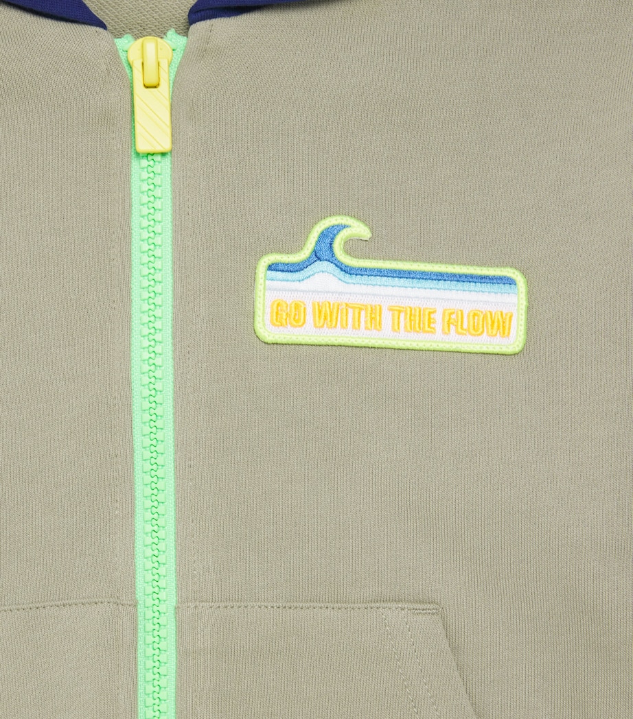 Cotton Zip-Up Hoodie (4-12 Years) 602LIME Image 4