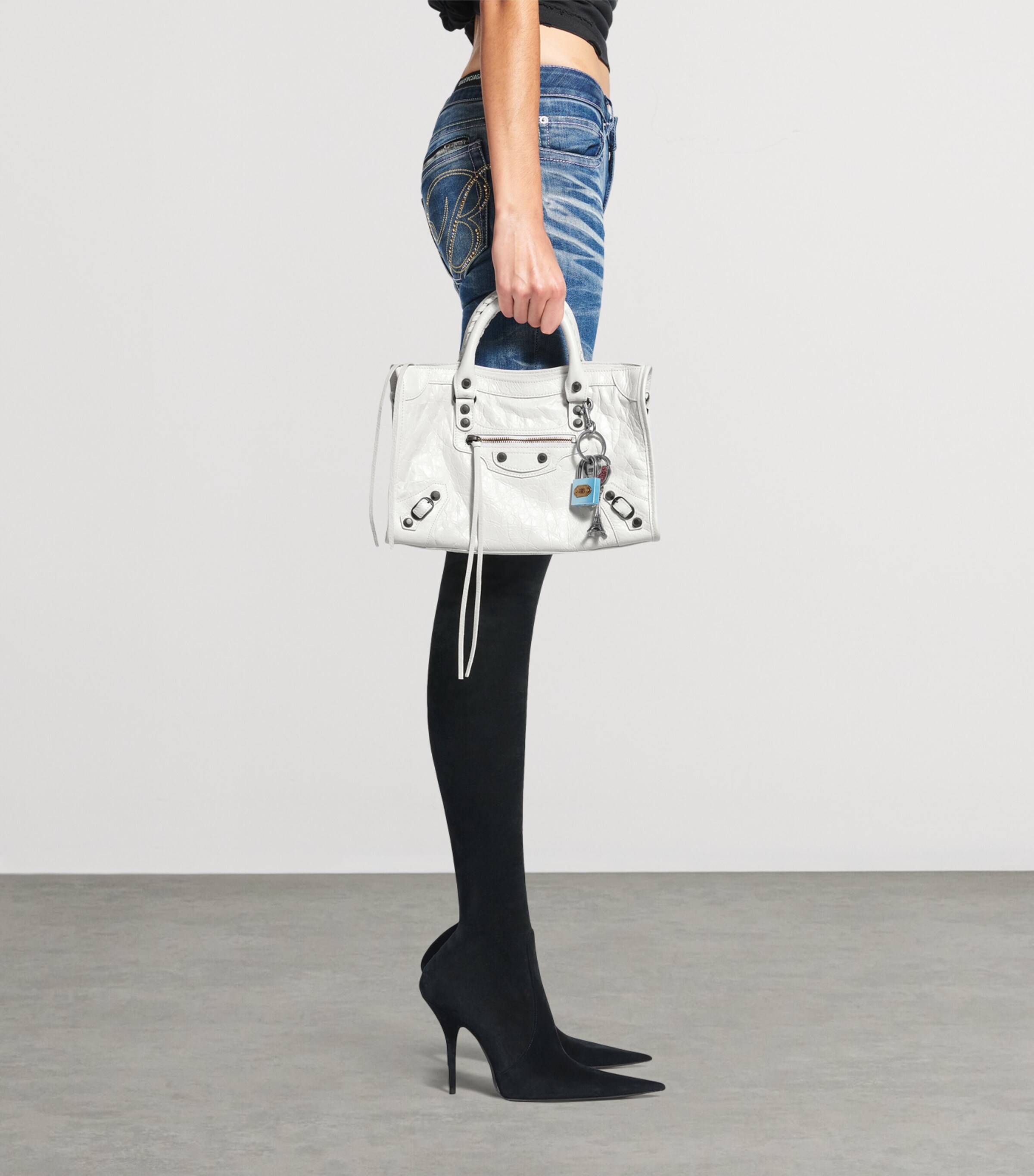 Balenciaga Small Lambskin Le City Top-Handle Bag Image 8