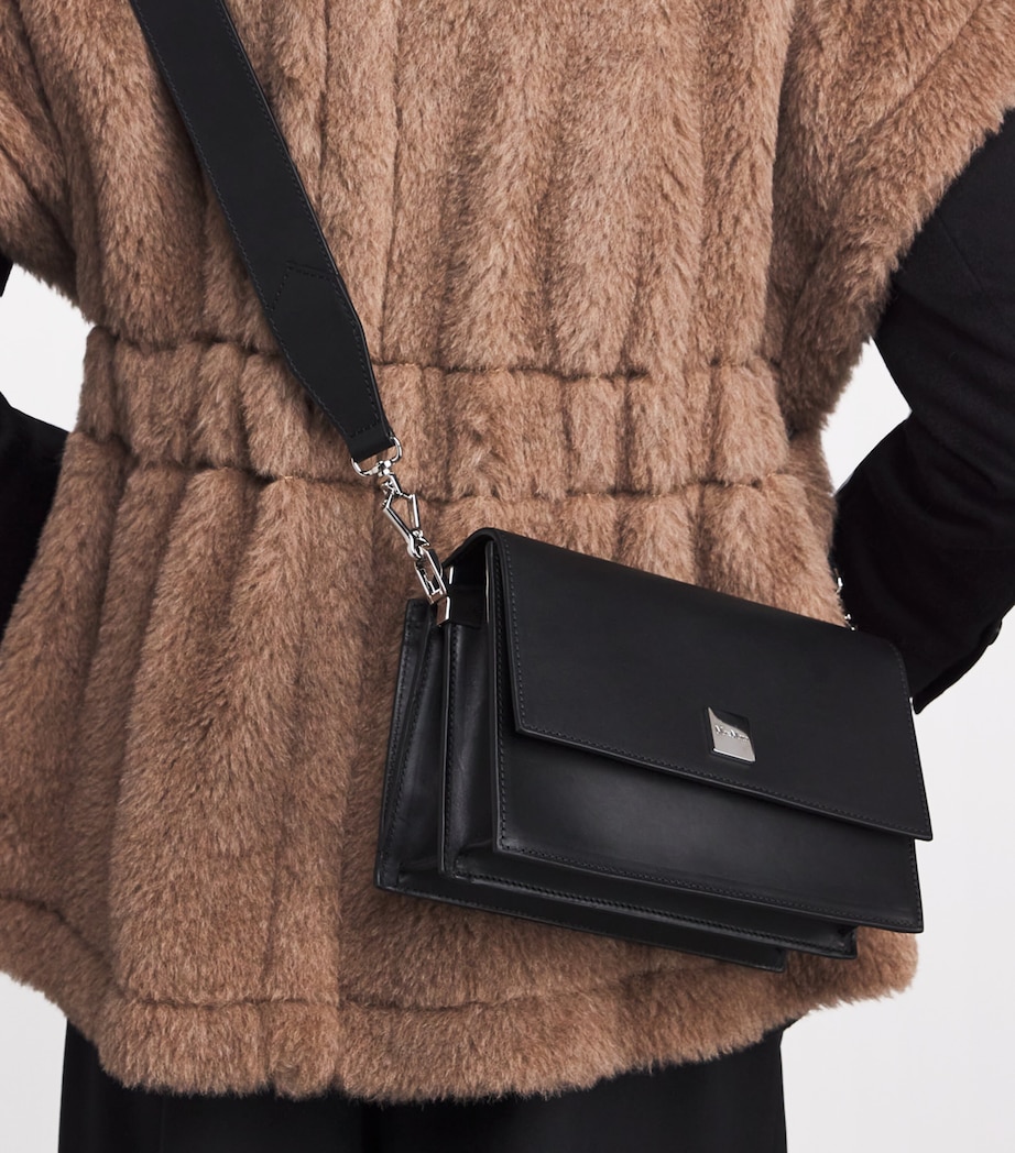 Leather Cross-Body Bag BLACK Image 5